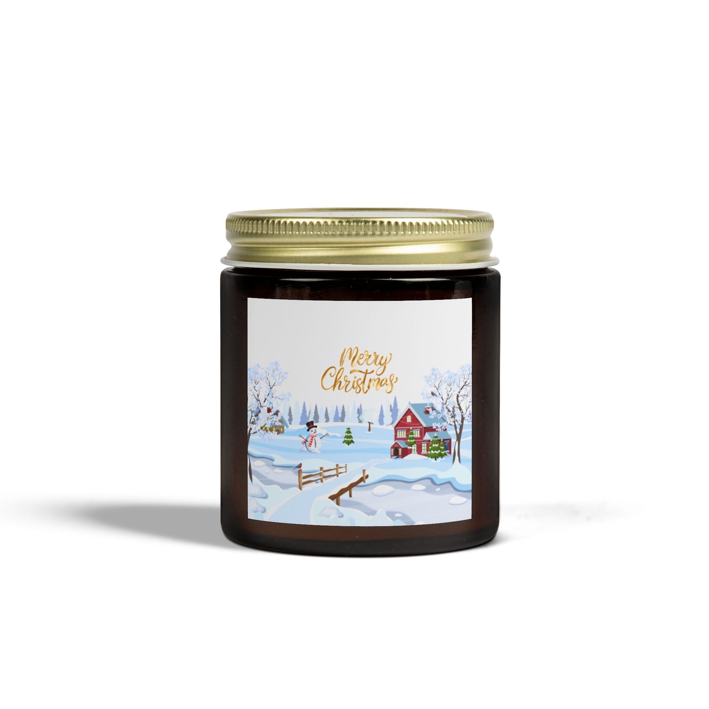 Merry Christmas - Scented Candles, Coconut Apricot Wax (4oz, 9oz) - 10233