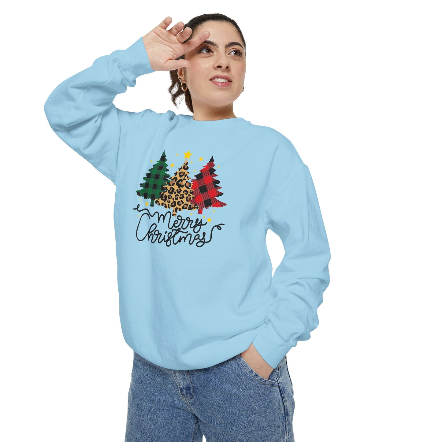 Christmas Trees - Unisex Garment-Dyed Sweatshirt - 10172