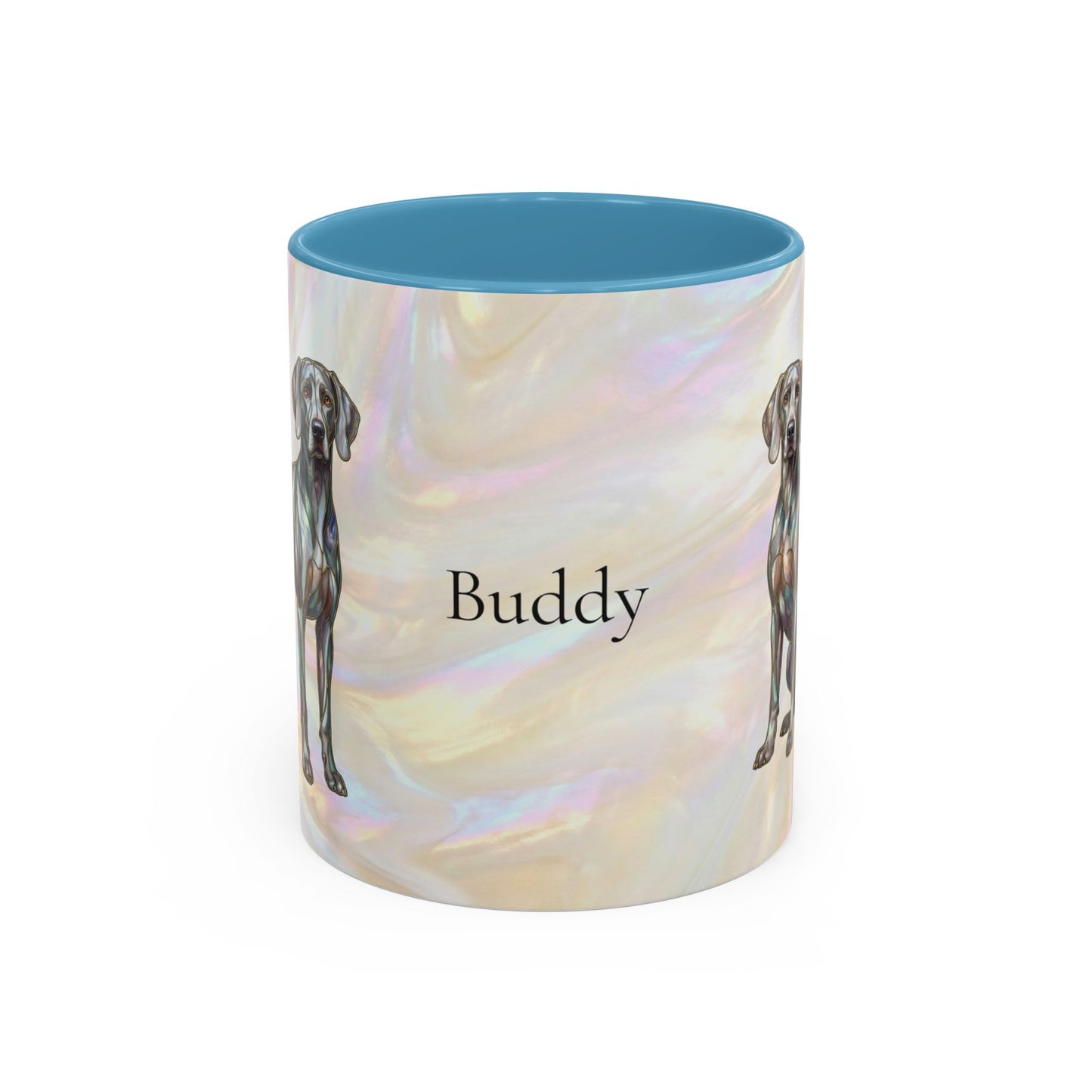 Weimaraner Accent Coffee Mug – Stained Glass Design 11/15oz - 14649