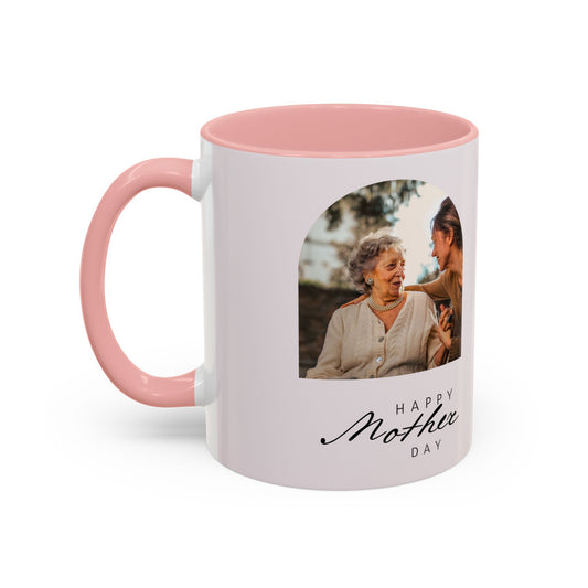 Happy Mother's Day, Photo Customizable - Accent Coffee Mug (11, 15oz) - 11697
