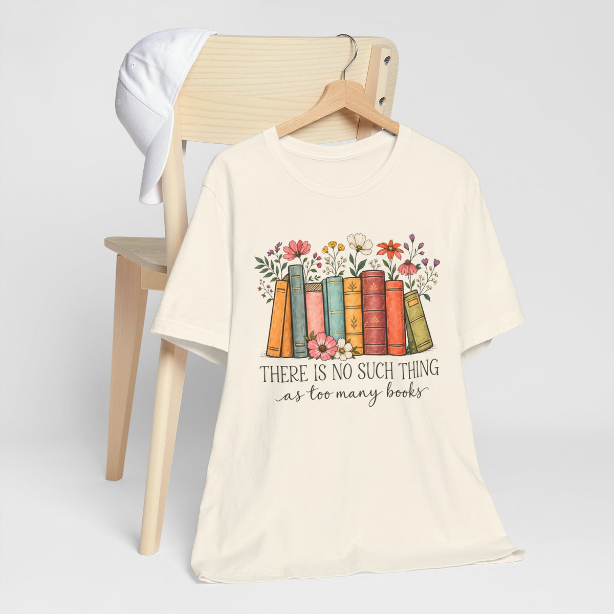 Book Lover T-Shirt,  Vintage Floral Bookshelf Tee - 14524