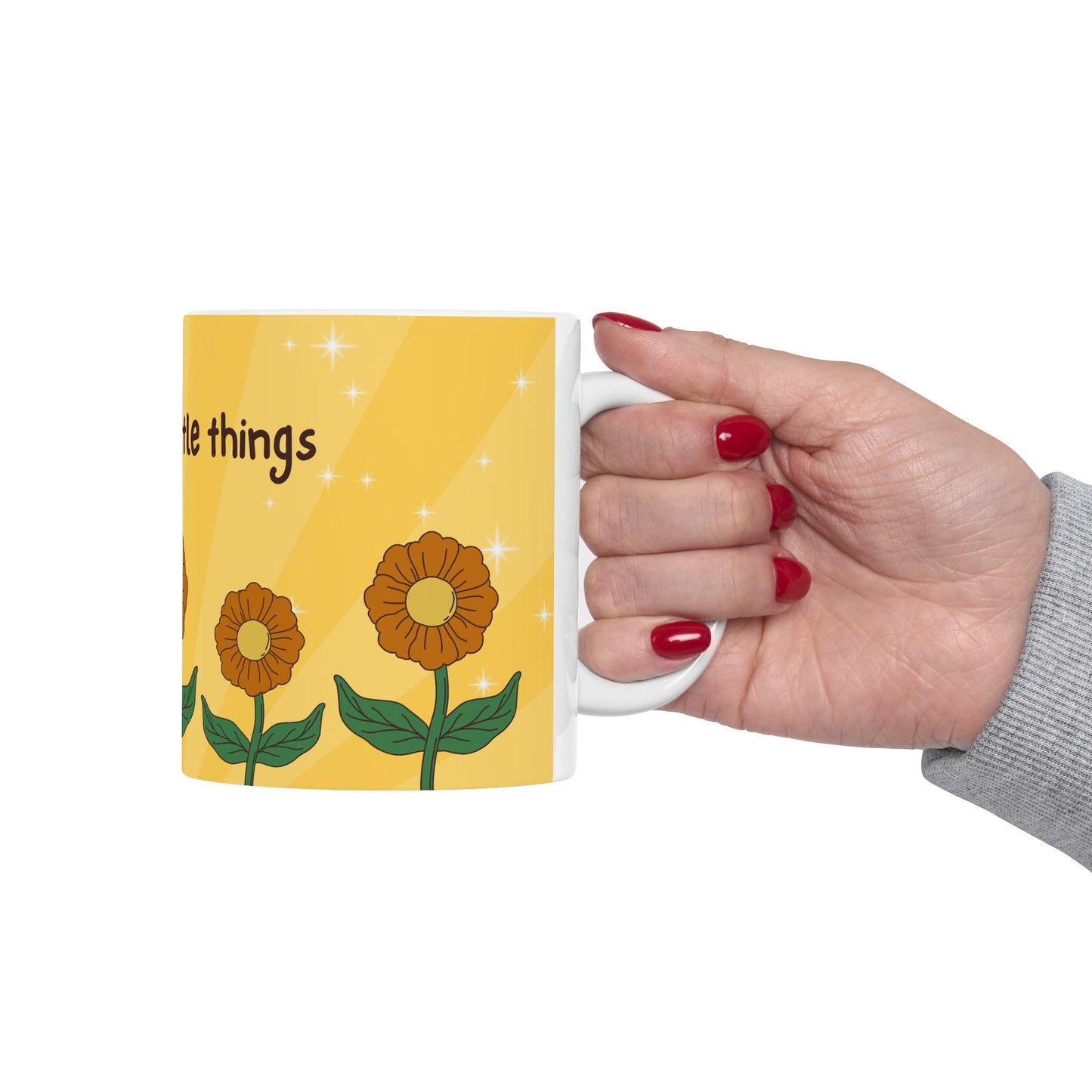 Sunflowers, Enjoy Little Things - Ceramic Mug, (11oz, 15oz) - 11036
