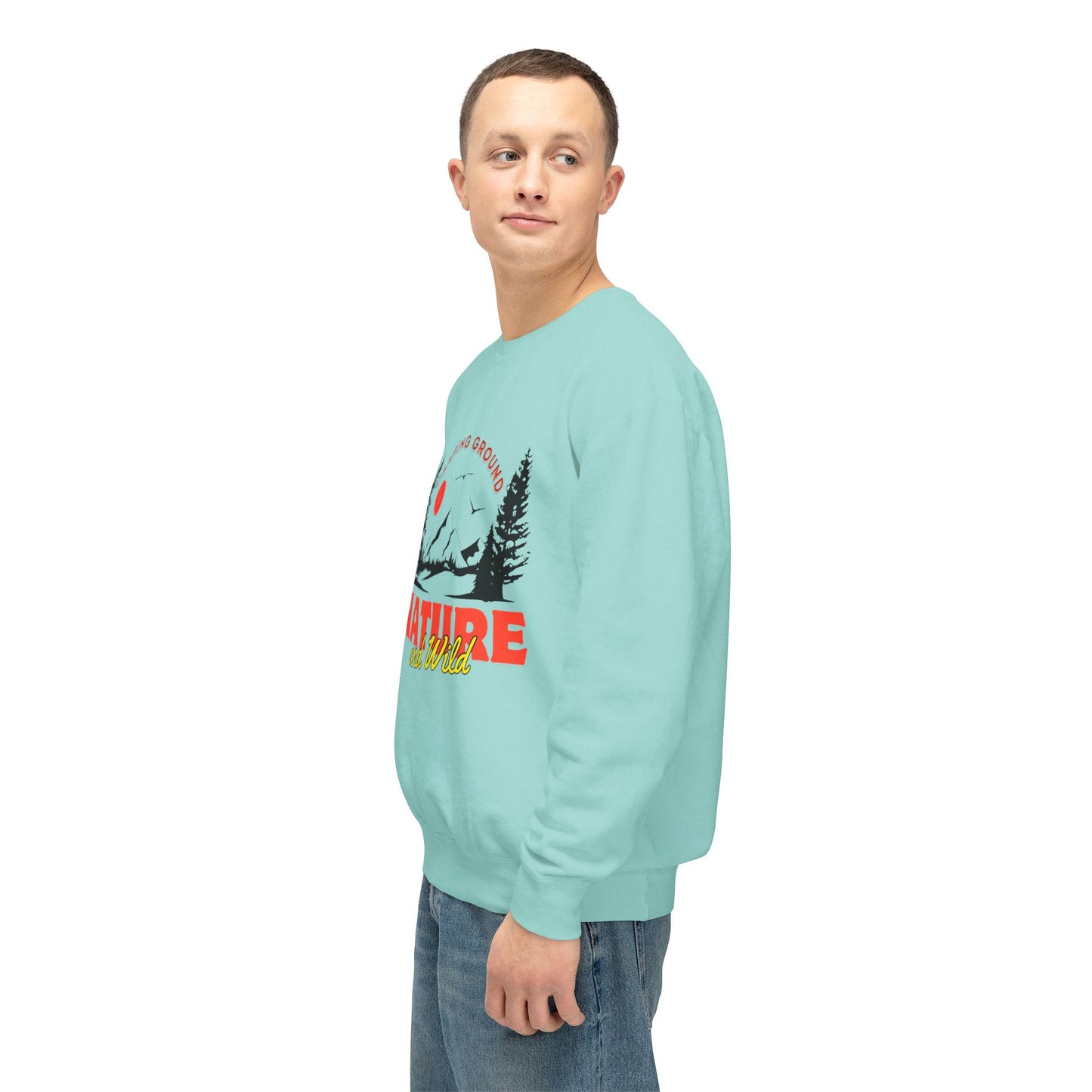 Camping Ground, Nature & Wild - Unisex Lightweight Crewneck Sweatshirt - 10743