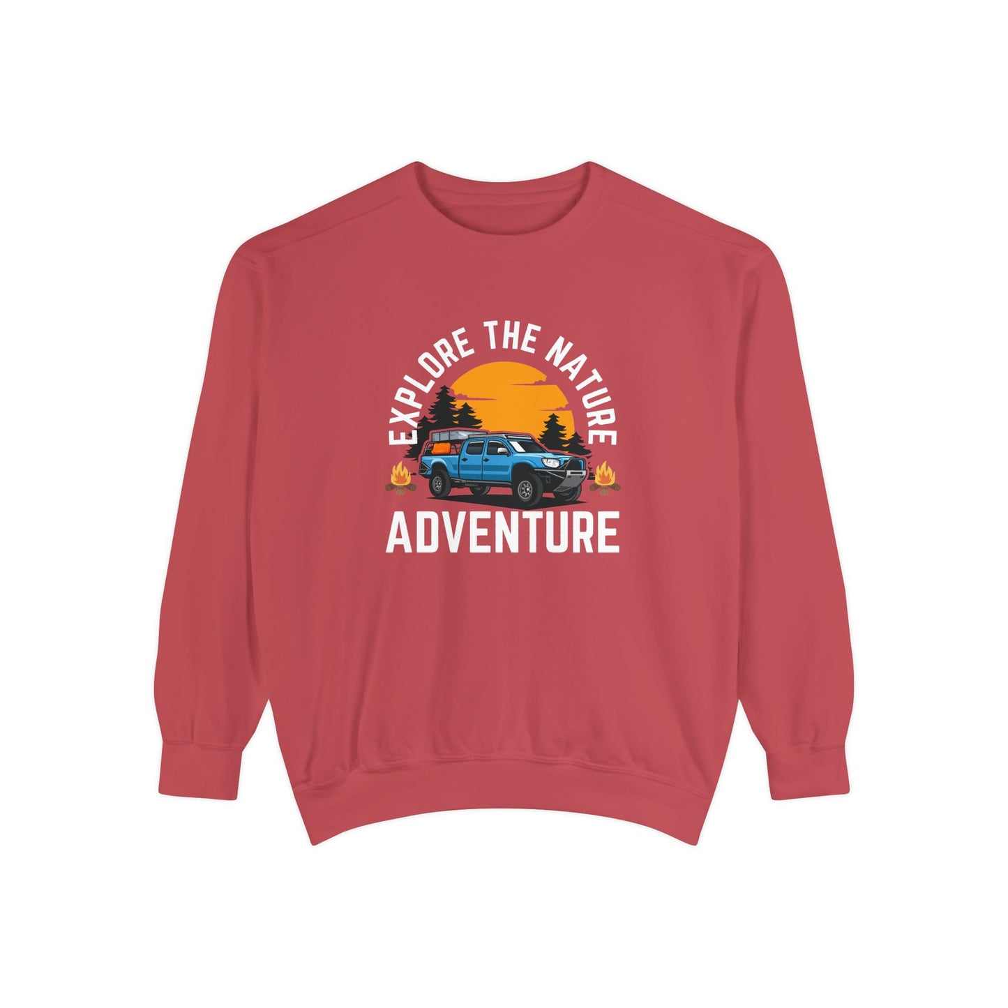 Explore the Nature - Unisex Garment-Dyed Sweatshirt - 10619