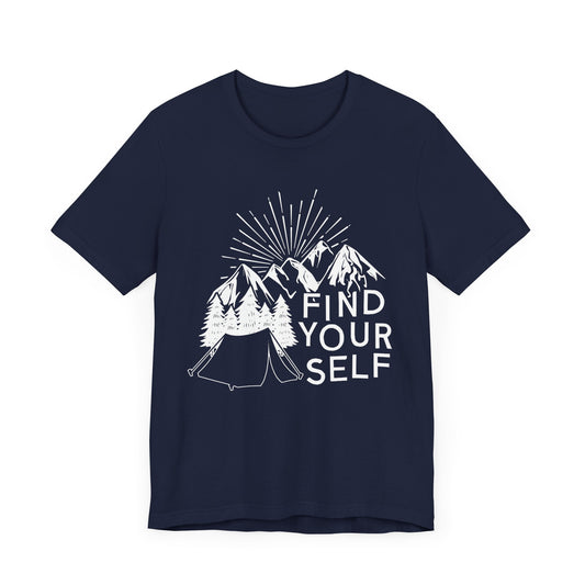 Camping: Find Yourself - Unisex Jersey Short Sleeve Tee - 12634