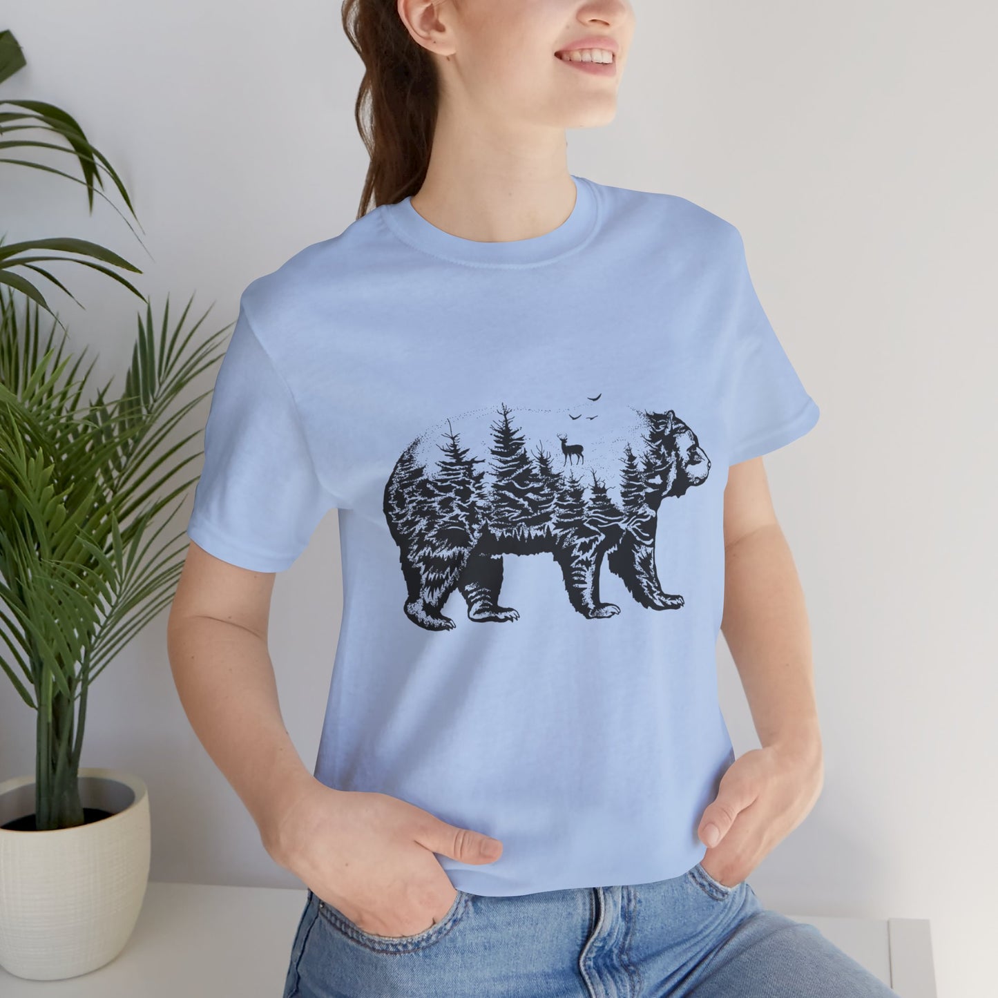 Camping: Bear - Unisex Jersey Short Sleeve Tee