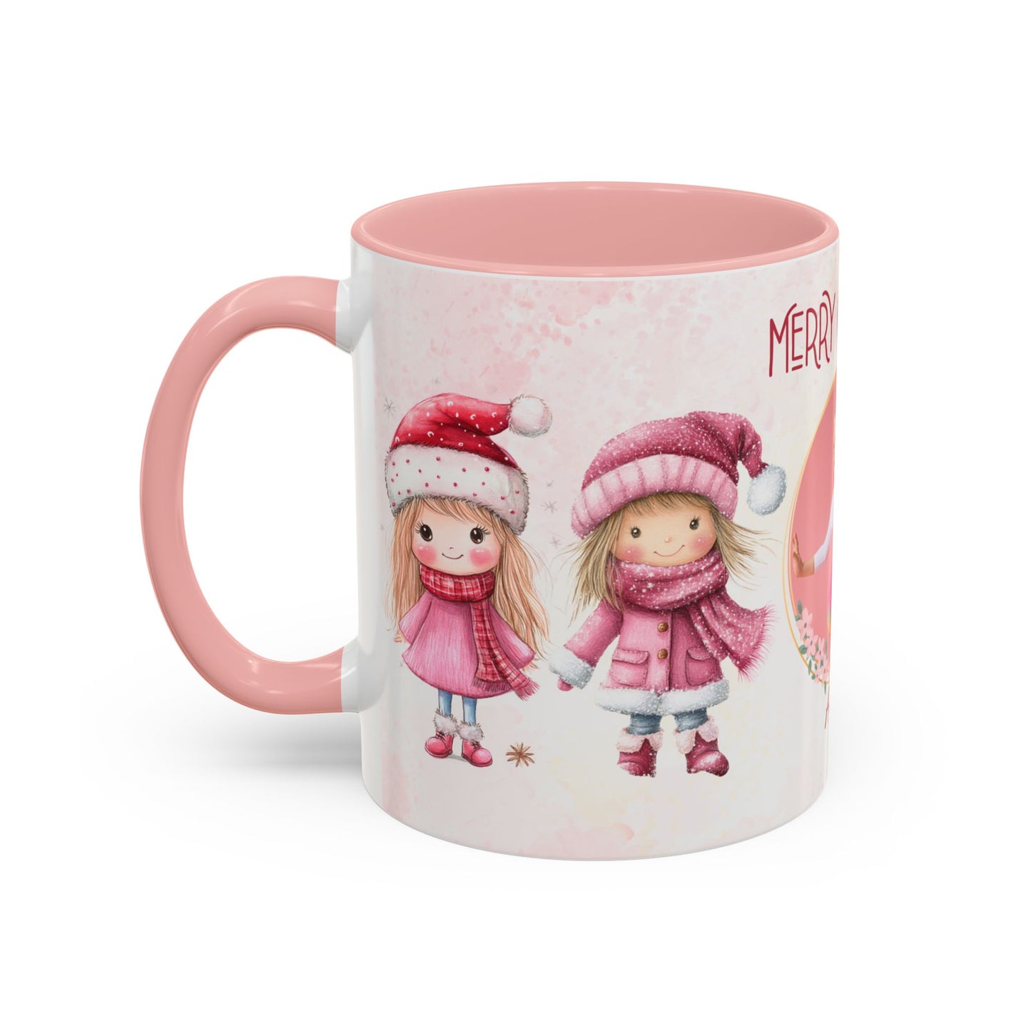 Amelia, Christmas Girl, Customizable - Accent Coffee Mug (11, 15oz) - 10144