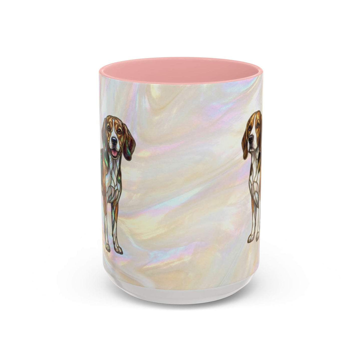 Beagle Accent Coffee Mug — Stained Glass Design (11/15oz) - 14615