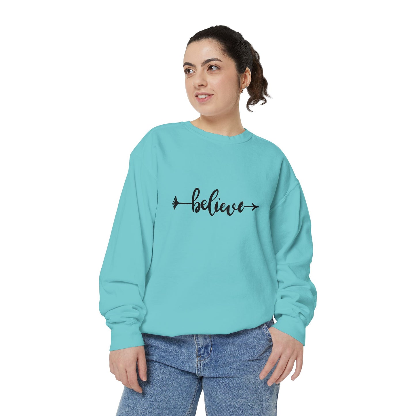 Believe - Unisex Garment-Dyed Sweatshirt - 10530