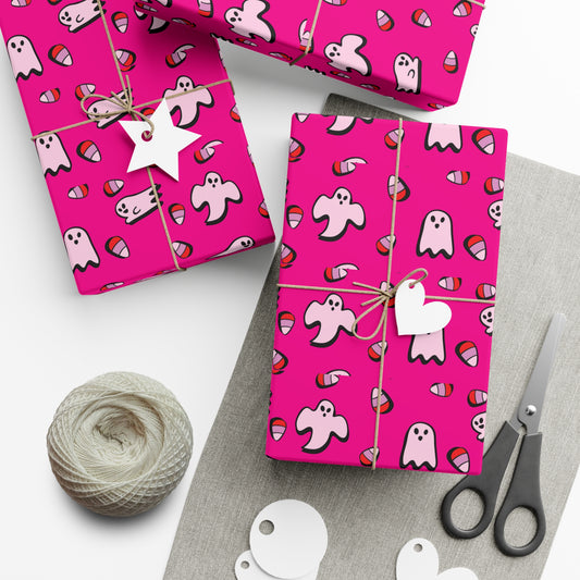 Pink Ghost - Gift Wrap Papers - 13849
