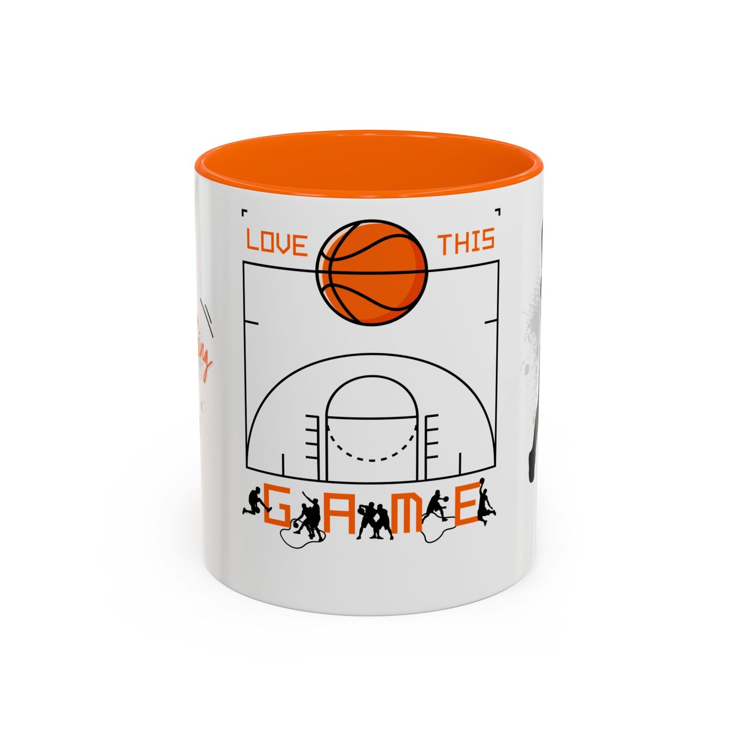 Love This Game, Basketball - Accent Coffee Mug (11, 15oz) - 10718