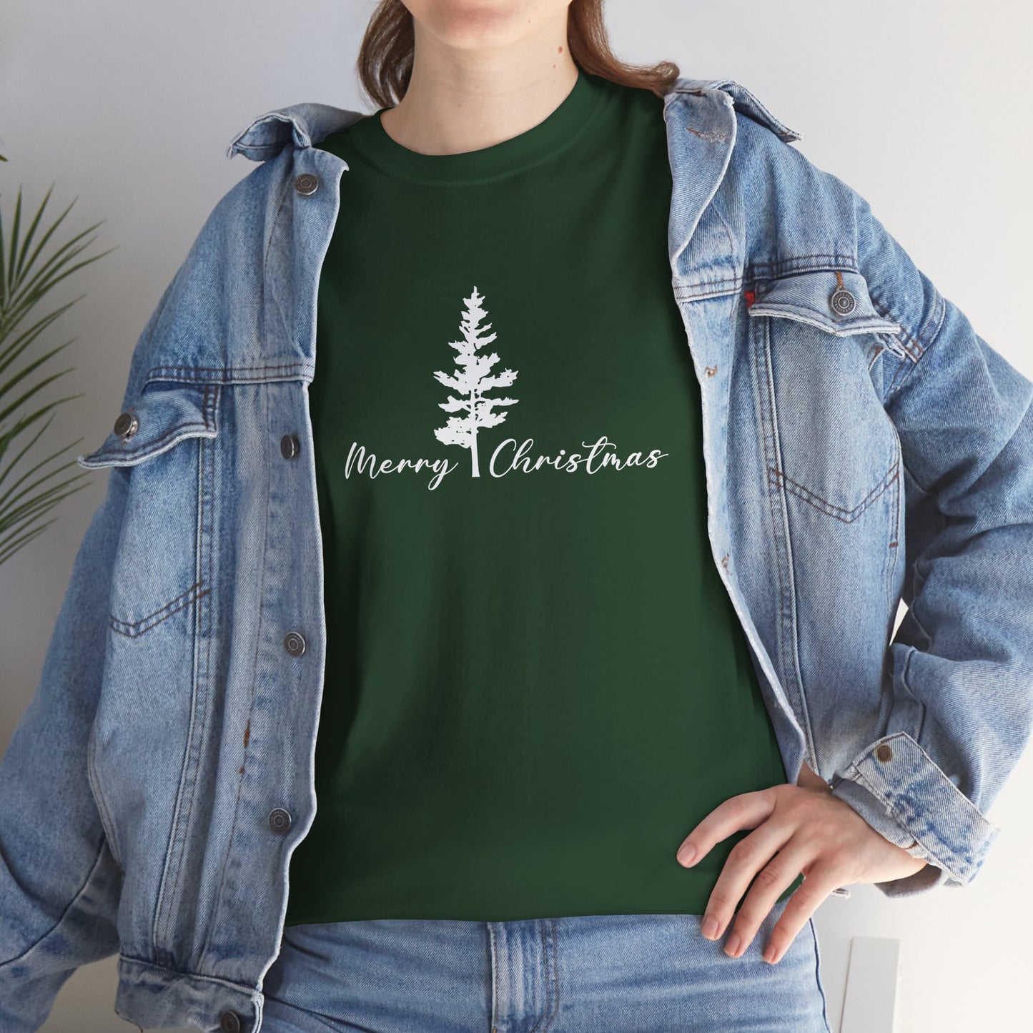 Tree, Merry Christmas - Unisex Heavy Cotton Tee - 10405