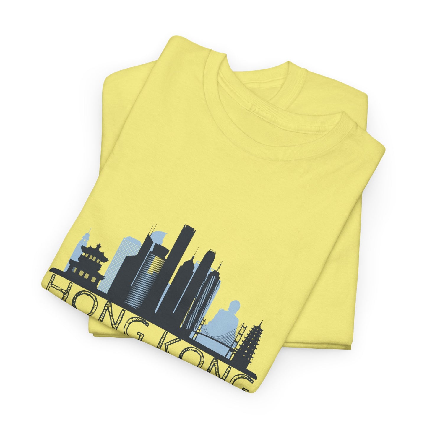 Hong Kong Unisex Heavy Cotton Tee | Casual Travel Shirt - 12042