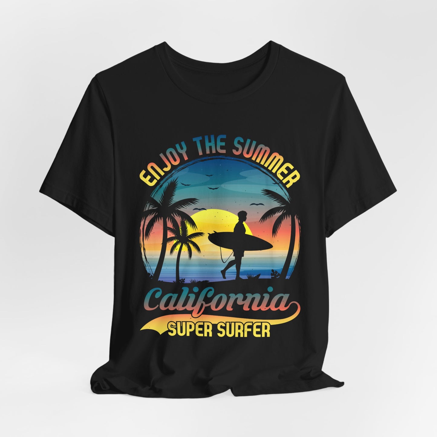 Enjoy The Summer California, Super Surfer - Unisex Jersey Short Sleeve Tee - 13244