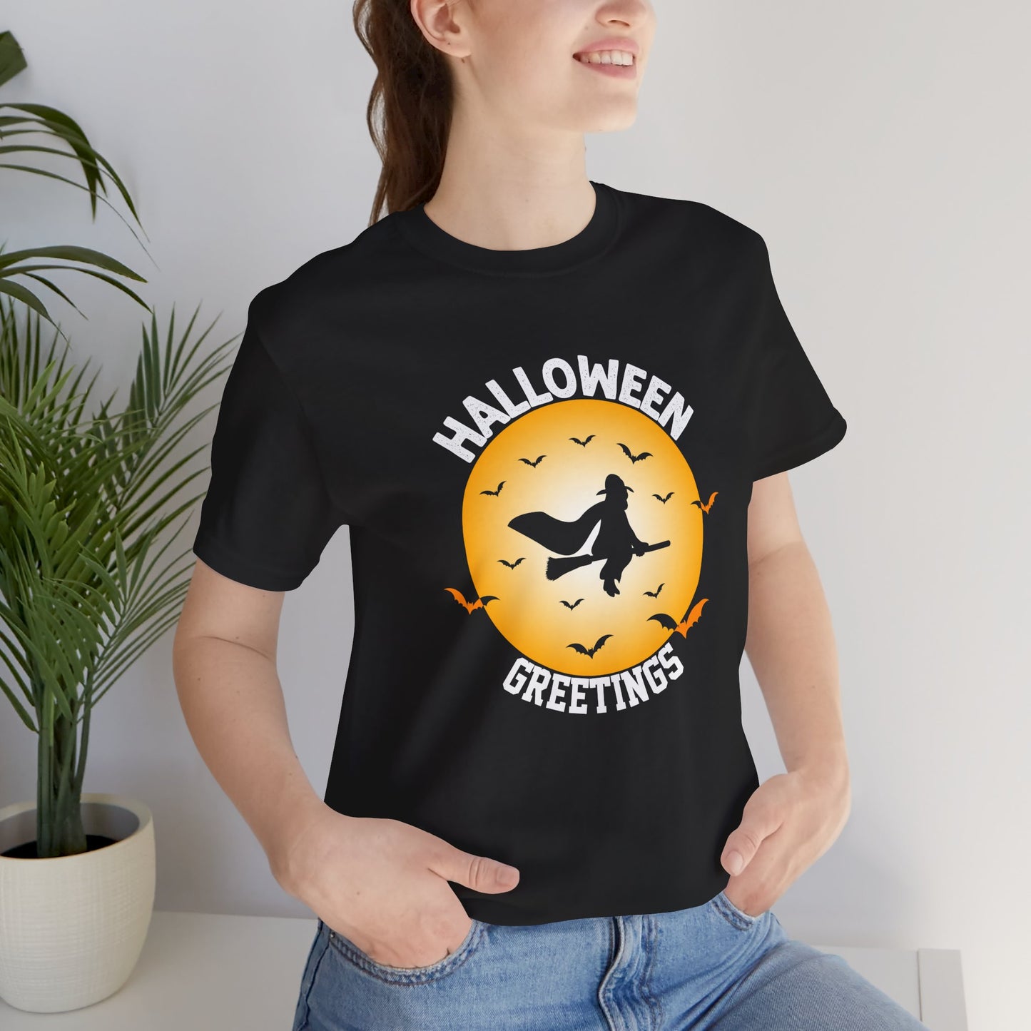 Halloween Greetings - Unisex Jersey Short Sleeve Tee - 12254