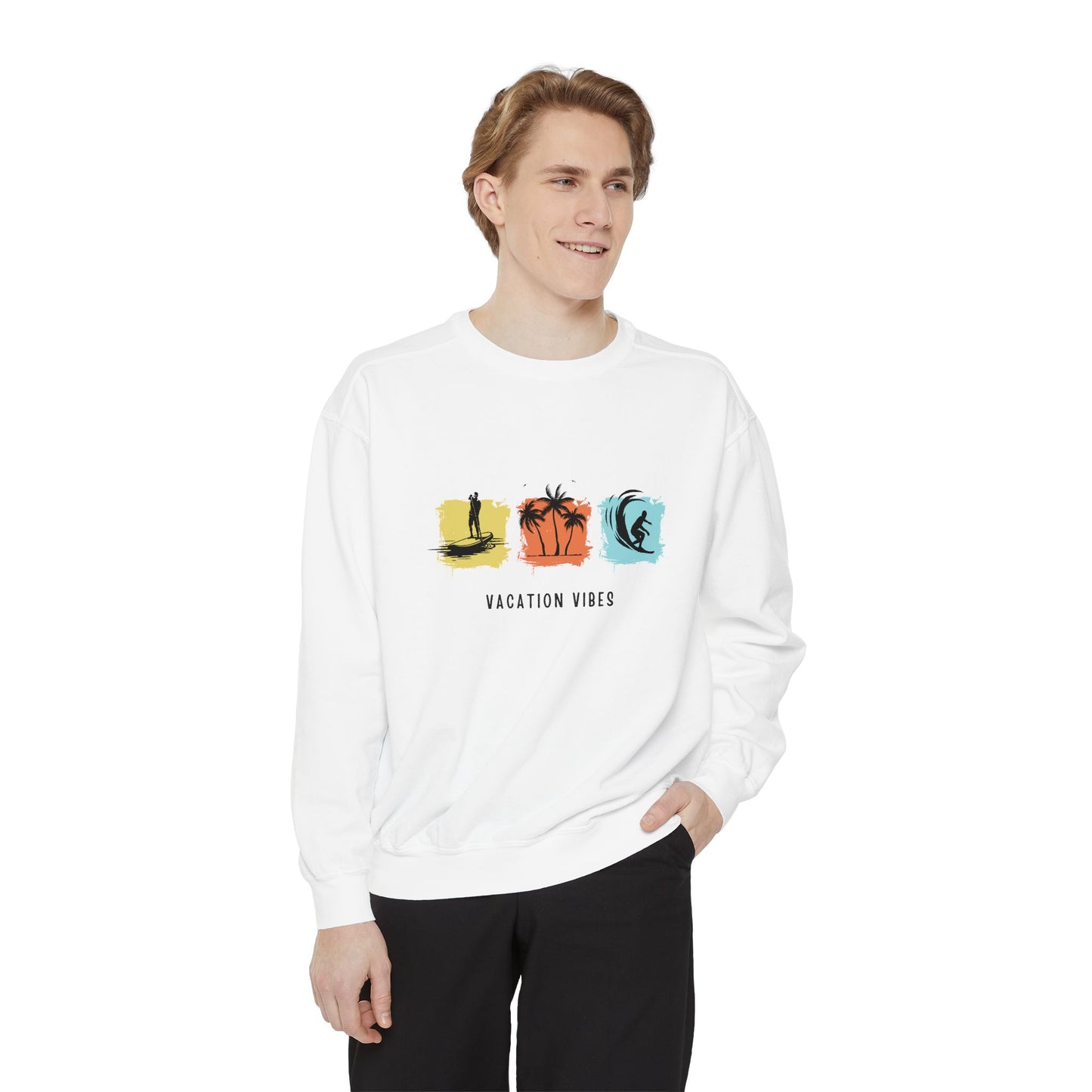 Vacation Vibes - Unisex Garment-Dyed Sweatshirt - 10485