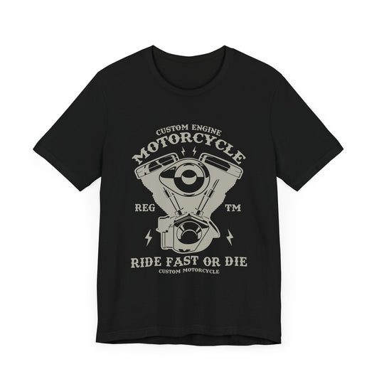Custom Engine Motorcycle - Unisex Jersey Short Sleeve Tee - 13298