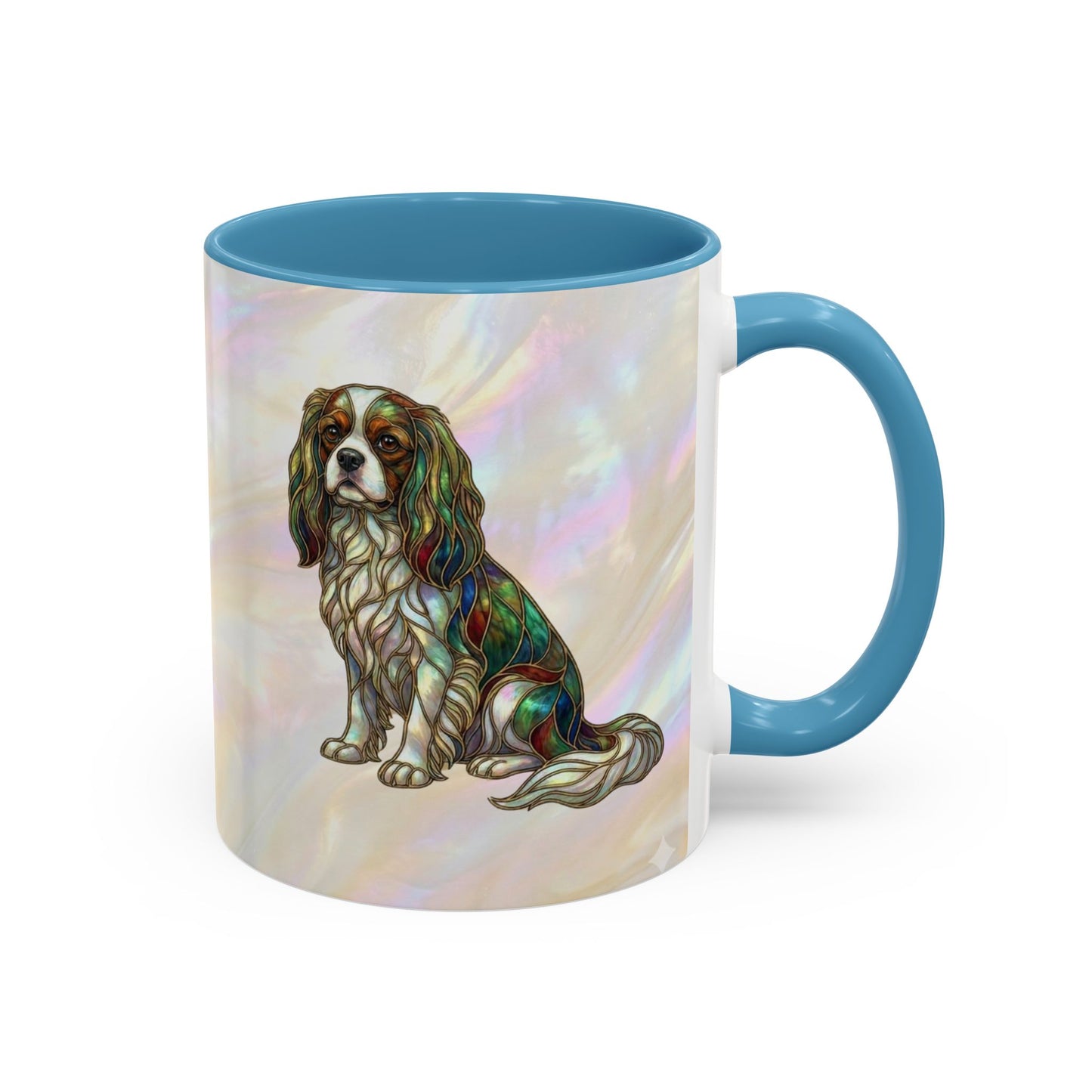 Cavalier King Charles Accent Coffee Mug -Stained Glass Style (11/15oz) - 14624