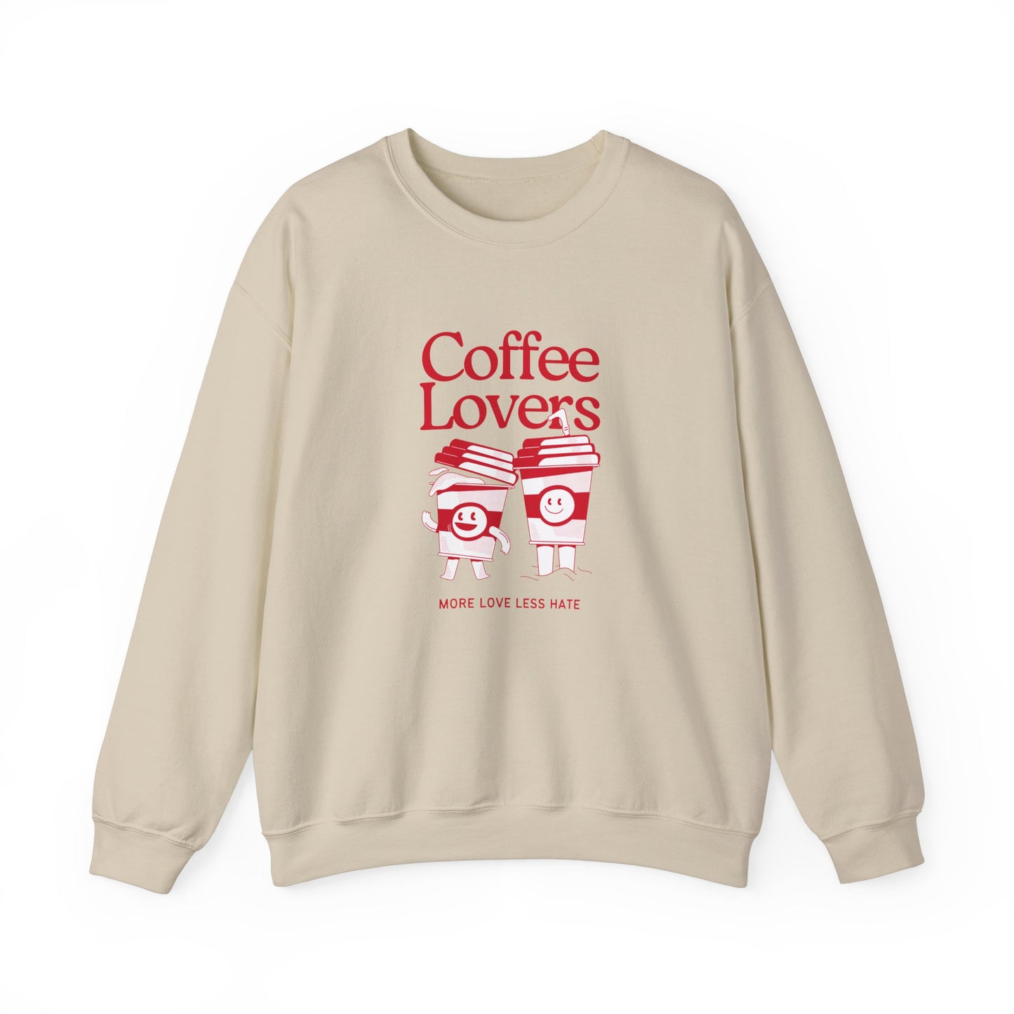 Coffee Lovers, More Love, Less Hate - Unisex Heavy Blend™ Crewneck Sweatshirt - 11313