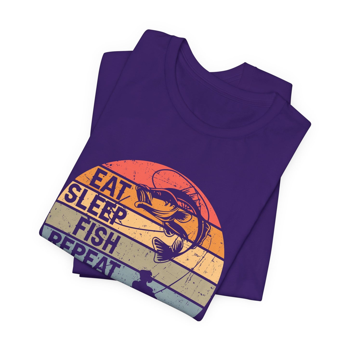 Fishing: Eat, Sleep, Fish, Repeat - Unisex Jersey Short Sleeve Tee - 14048