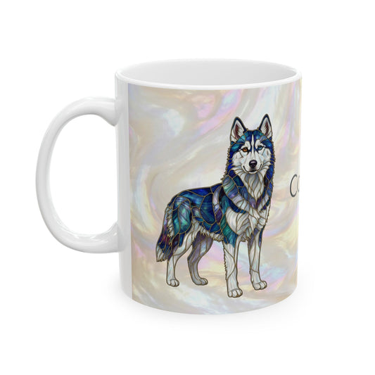 Personalized Husky Name Mug — Custom 'Cooper' Ceramic Coffee Cup (11oz/15oz) - 14524