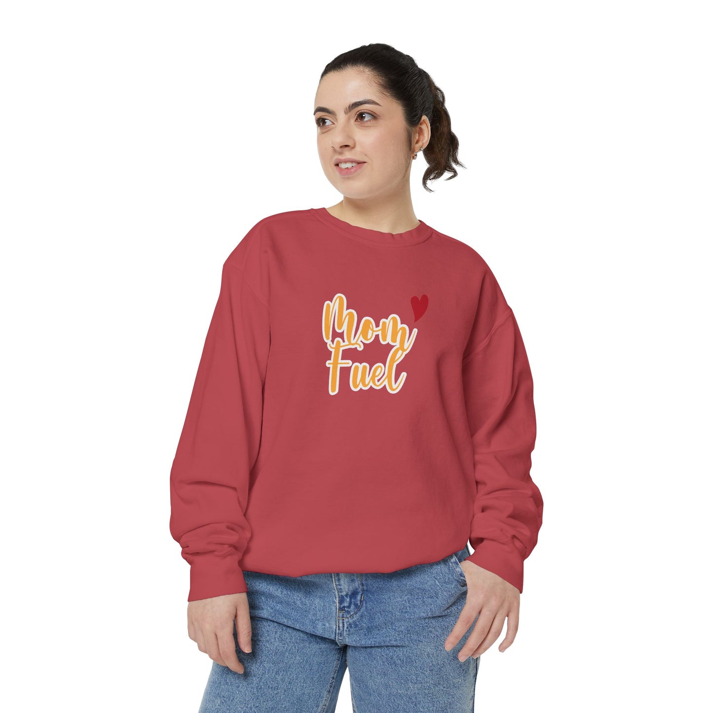 Mom Fuel Sweatshirt - Cozy Unisex Garment-Dyed Top for Moms - 11834