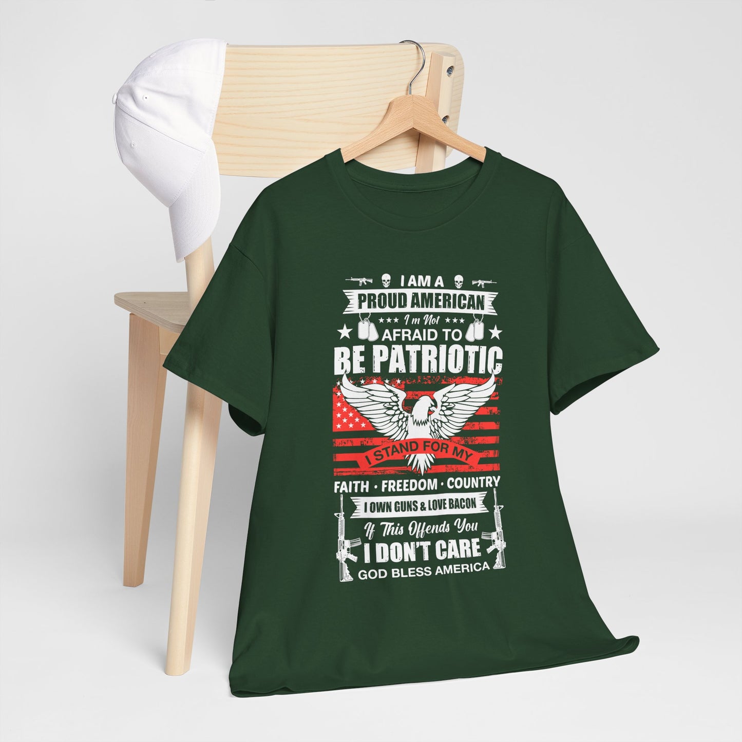 Unisex Patriotic Tee - Proud American T-Shirt, 4th of July Gift, Freedom Shirt, Memorial Day Apparel, Casual Wear - 13789