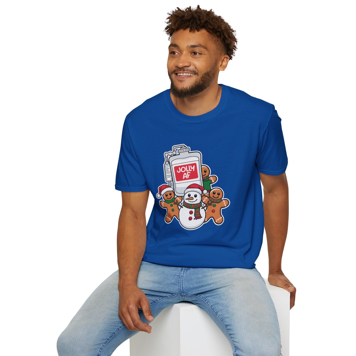 Christmas, Nurse, jolly AF - Unisex Softstyle T-Shirt - 10353