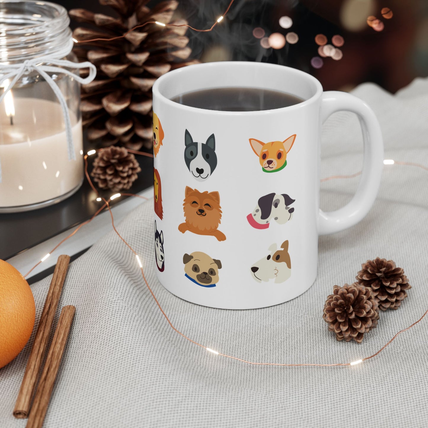 Whimsical Pet-Themed Ceramic Mug - Perfect Gift for Dog Lovers, Animal Enthusiasts, Cozy Home Decor, Birthdays - 14164