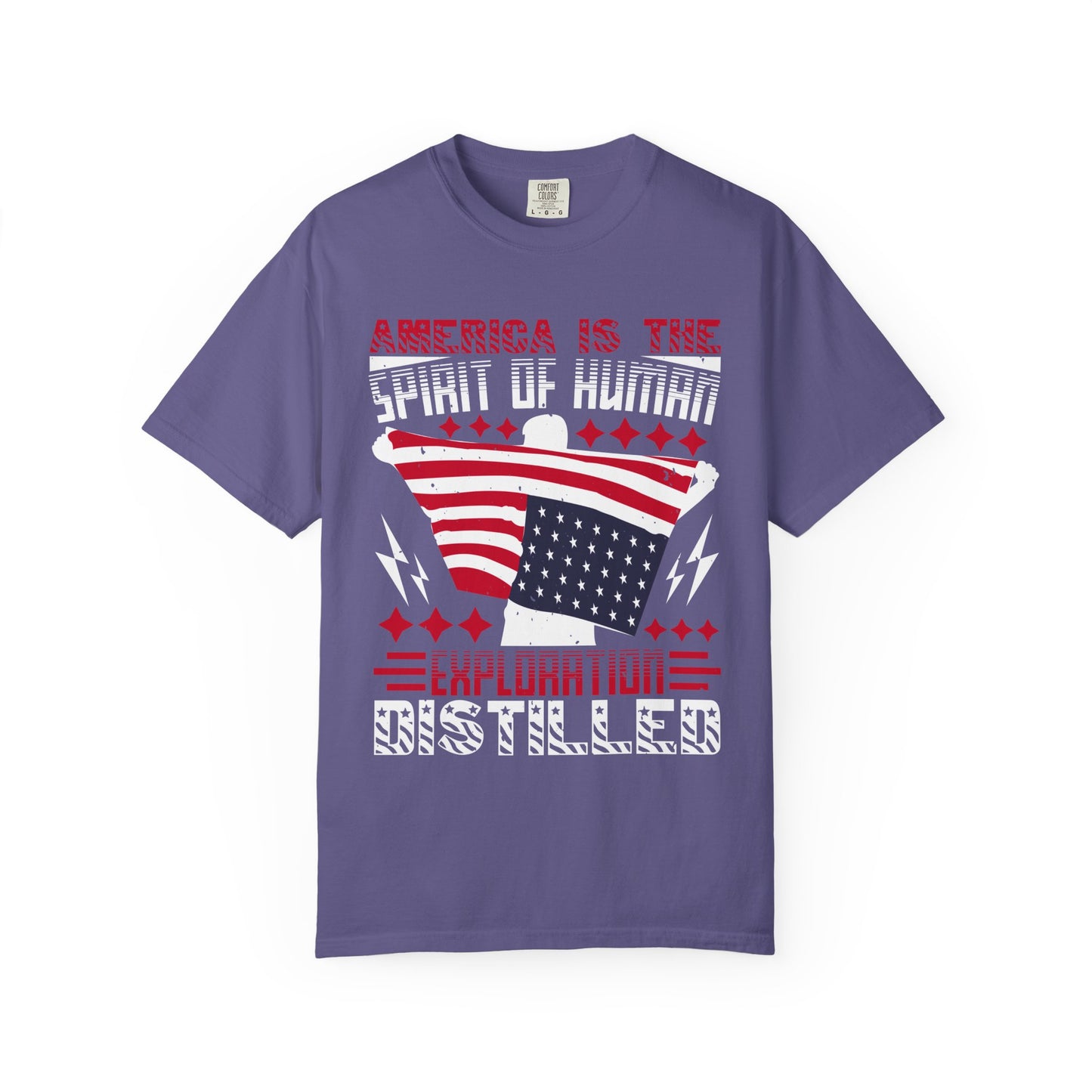Patriotic Unisex T-Shirt - Spirit of Human Exploration, Independence Day Gift, July 4th Celebration Wear, American Pride Tee - 13792