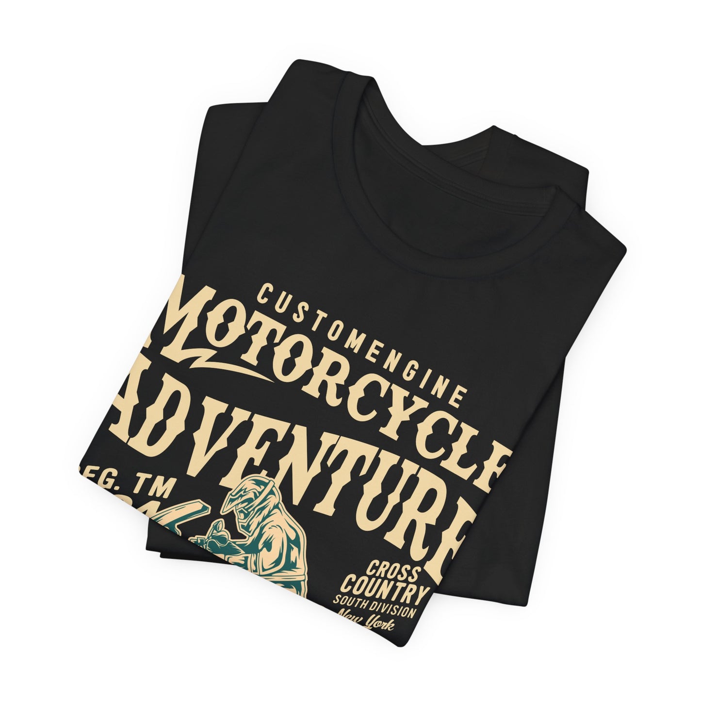 Custom Engine, Motorcycle Adventure - Unisex Jersey Short Sleeve Tee - 13146