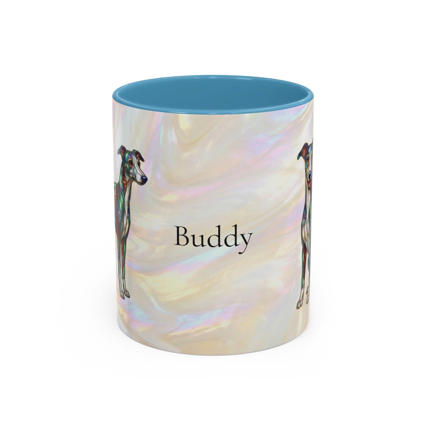 Whippet Accent Coffee Mug – Stained Glass Design 11/15oz - 14652
