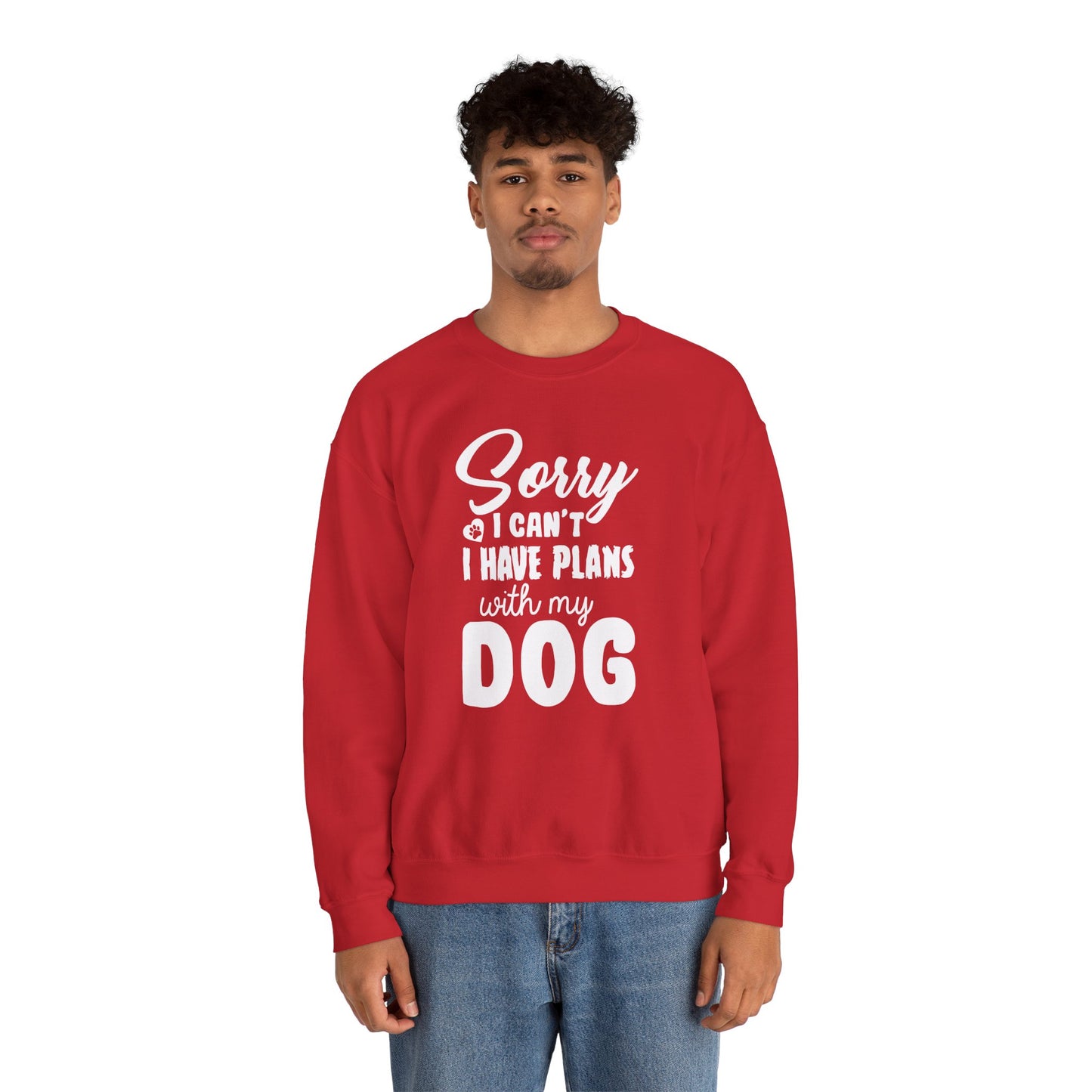 Sorry, I Can't, I Have Plans With My Dog - Unisex Heavy Blend™ Crewneck Sweatshirt