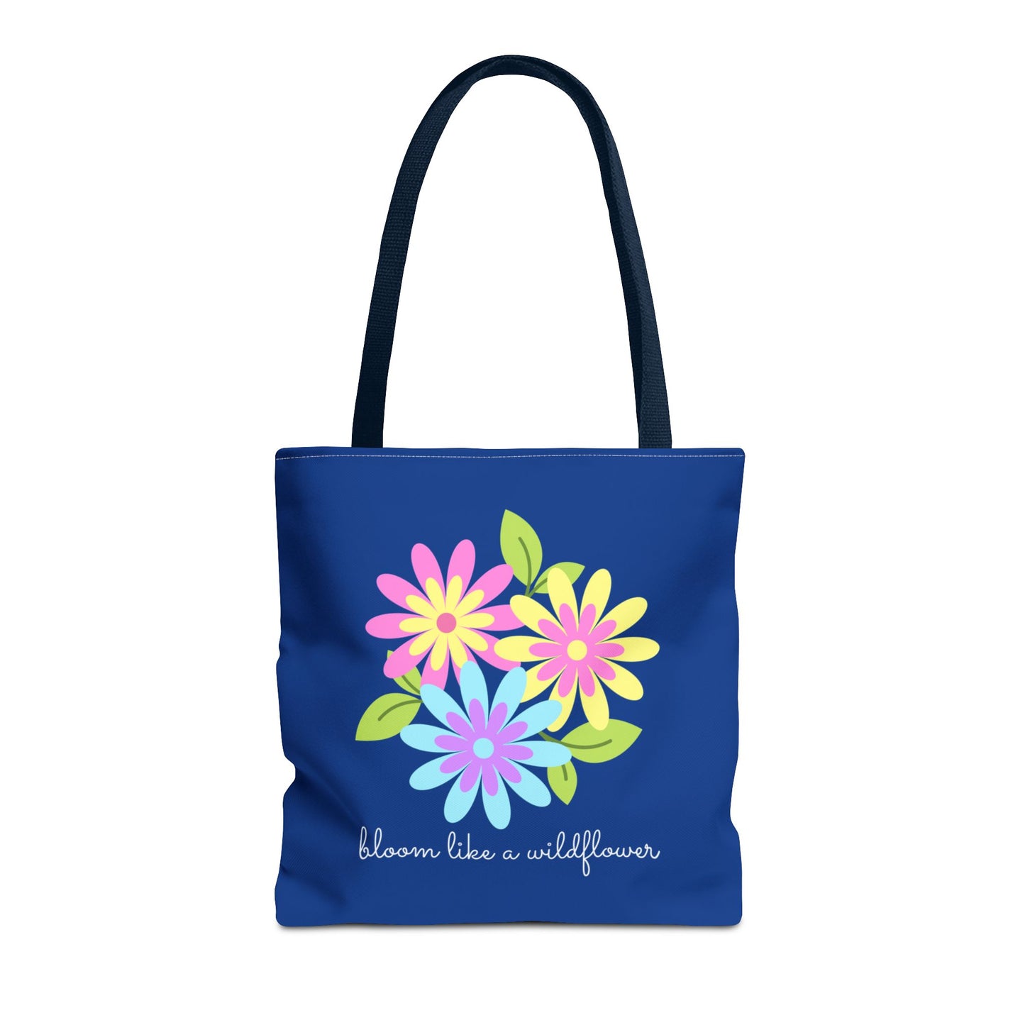 Bloom Like A Wildflower, Royal Blue - Tote Bag (AOP) - 10194