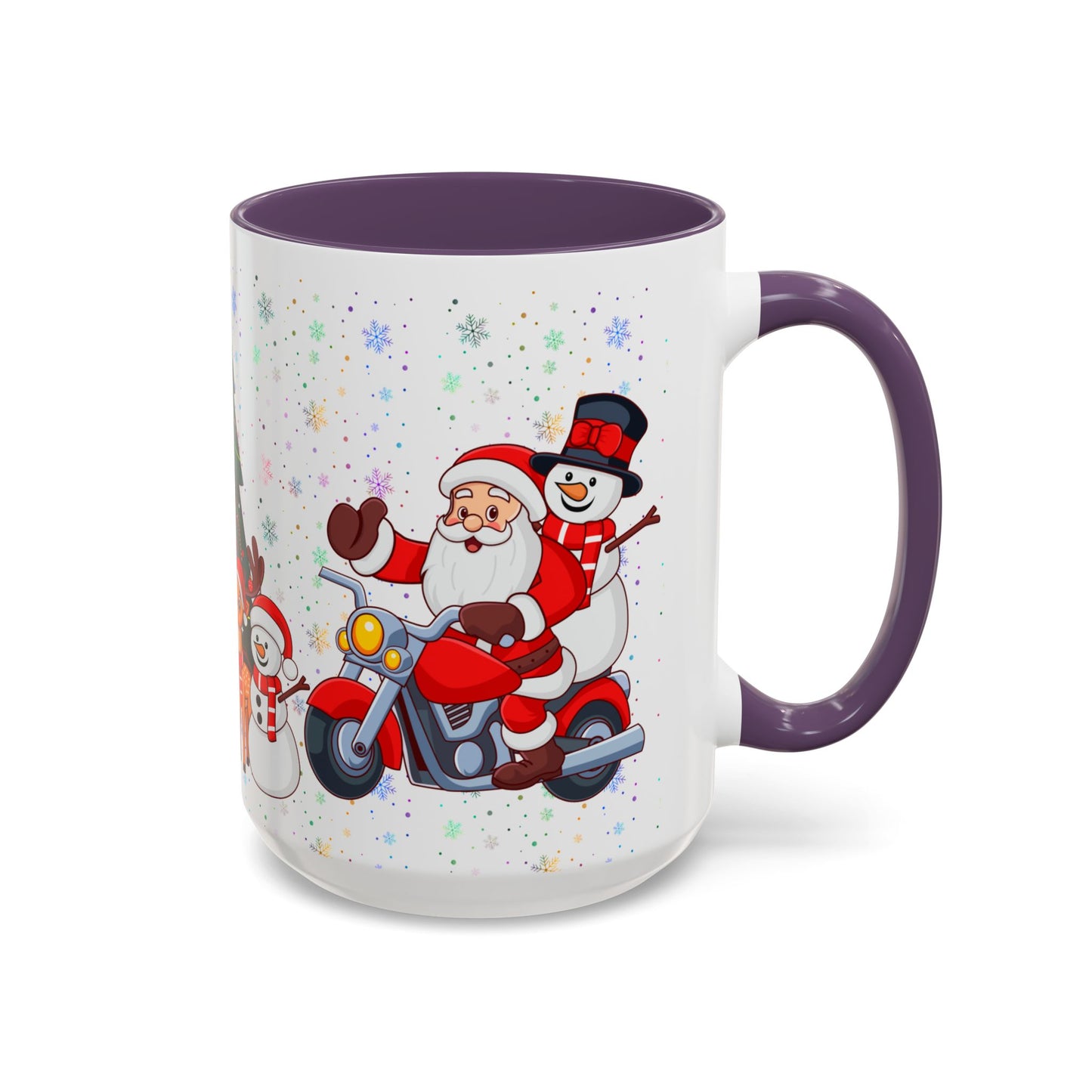 Christmas Party, Santa, Snowman & Reindeer - Accent Coffee Mug (11, 15oz) - 10427