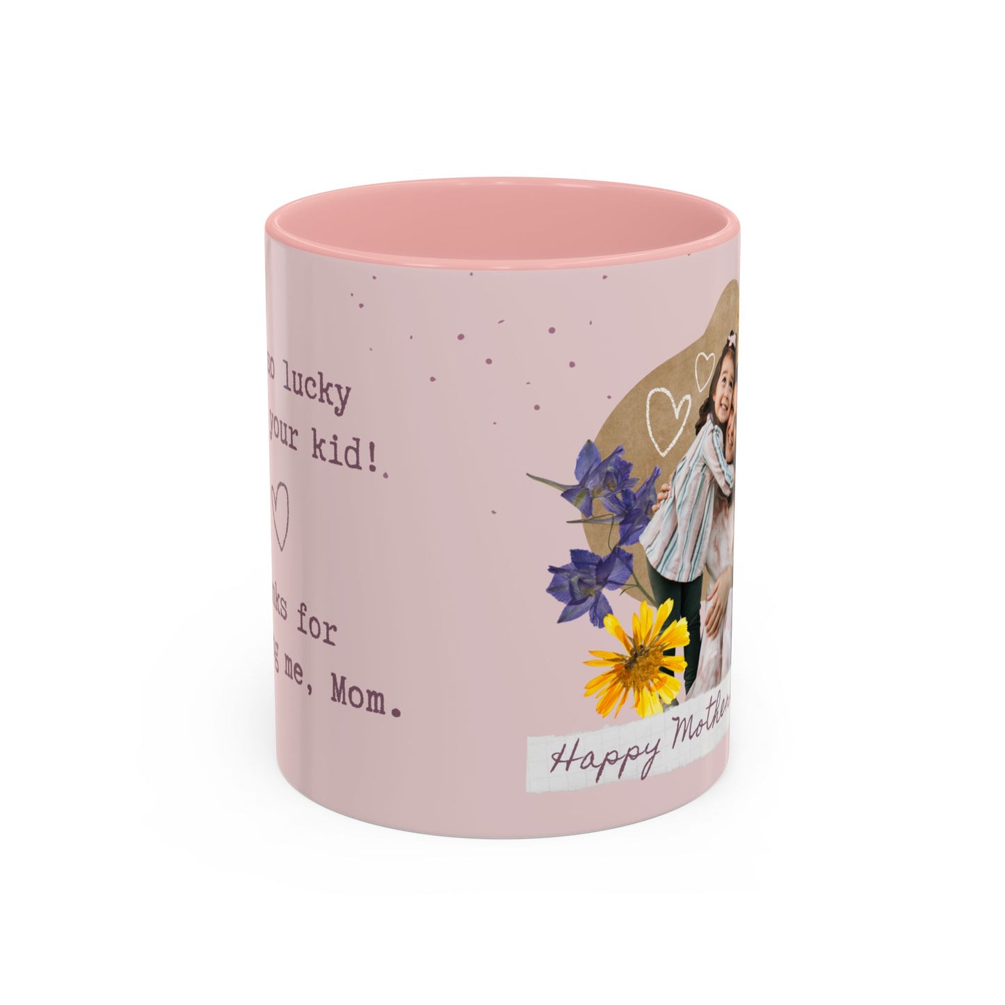 Flower Power Happy Mother's Day Coffee Mug, Photo Customizable - 11oz & 15oz - 12279