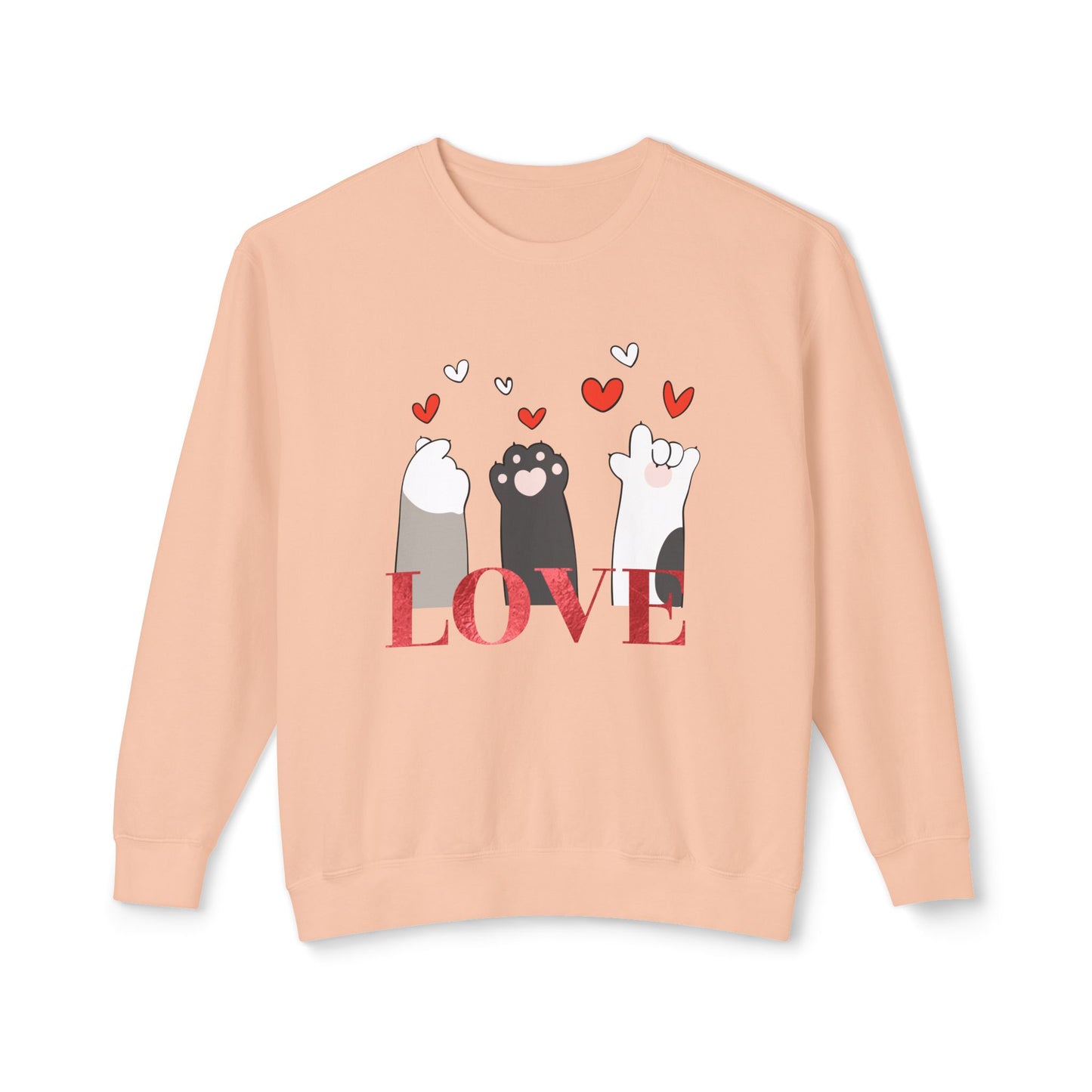 Pet's Paws, Love - Unisex Lightweight Crewneck Sweatshirt - 11477