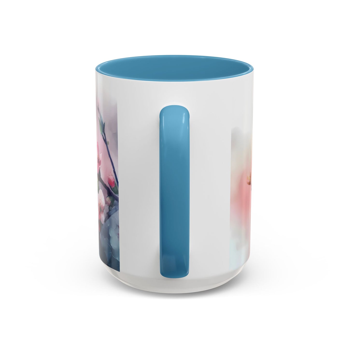 Whimsical Bird & Blossom Accent Coffee Mug - Perfect for Nature Lovers - 11886