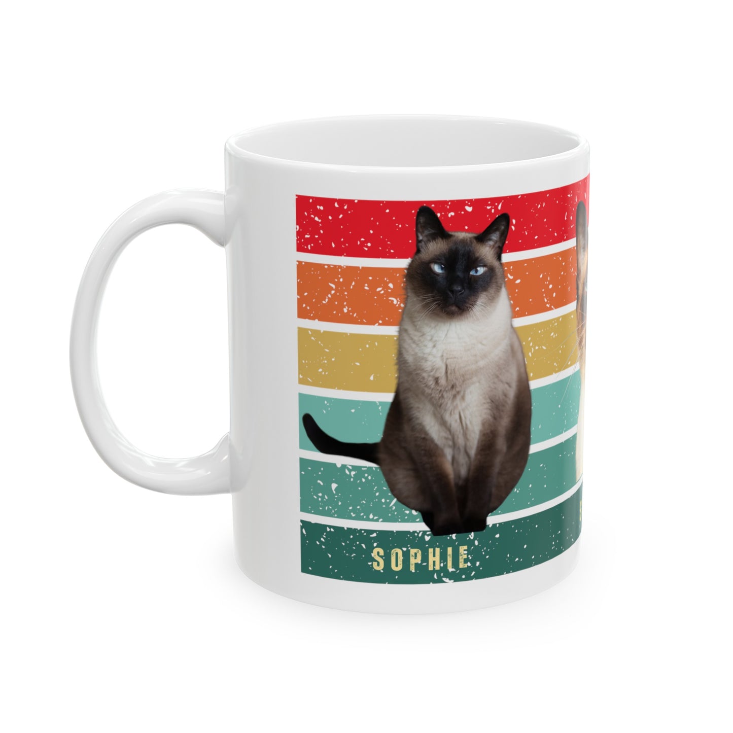 Custom Cat Photo Ceramic Mug, (11oz, 15oz)