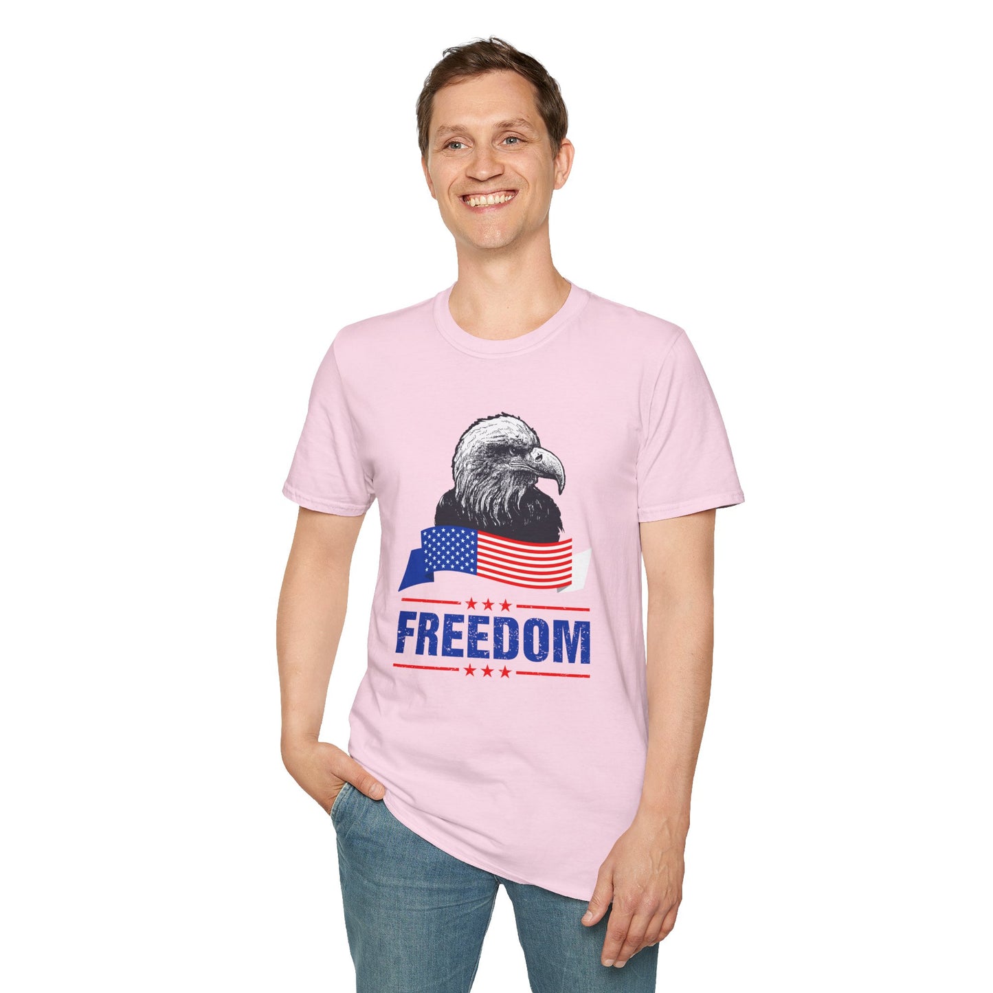 Eagle Freedom T-Shirt - Patriotic Tee for Independence Day, Memorial Day, Veteran's Day, Casual Wear, Gift for Freedom Lovers - 13738