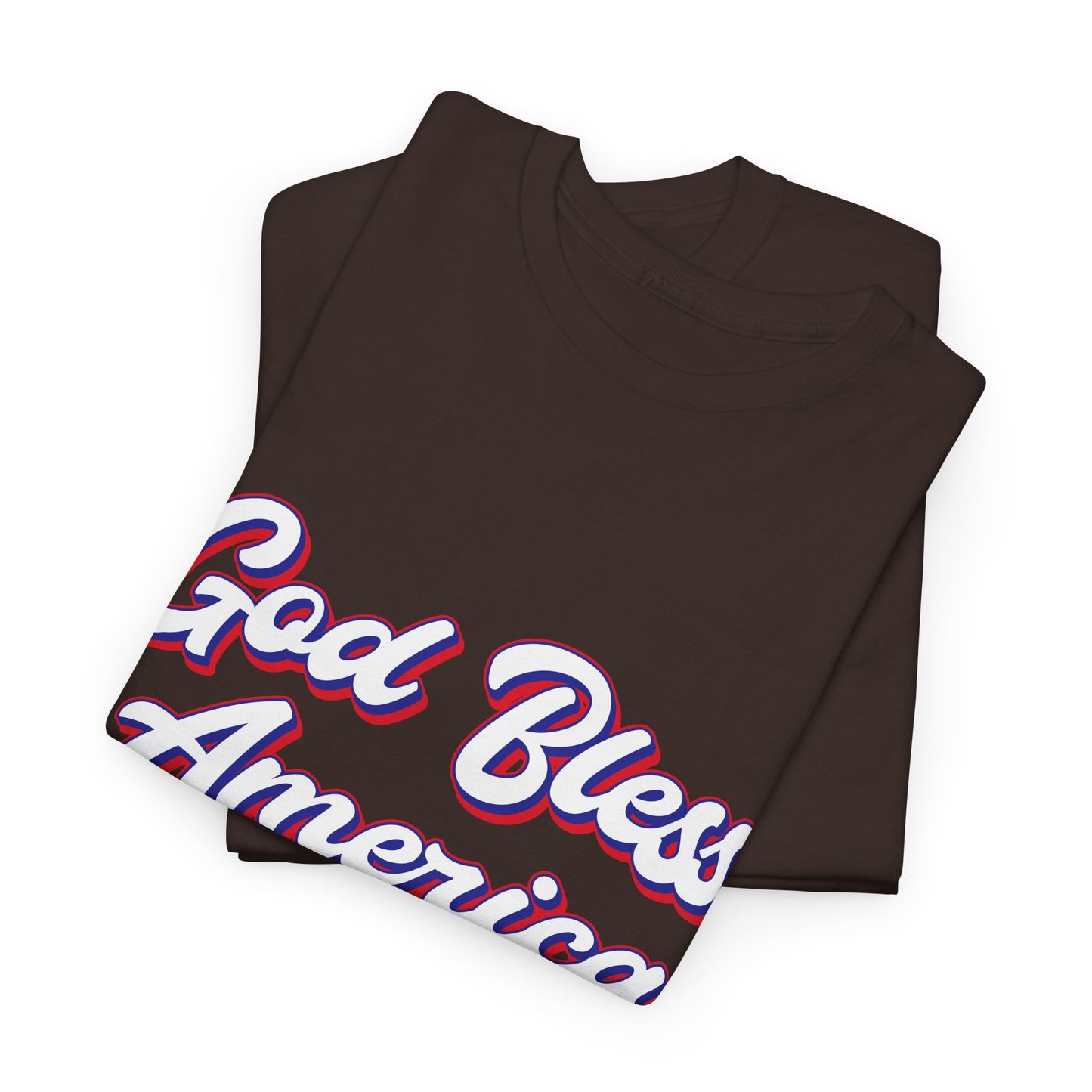 God Bless America Unisex Heavy Cotton Tee | Patriotic Shirt, American Pride Apparel, 4th of July Outfit, Gift for Veterans, Summer - 13655