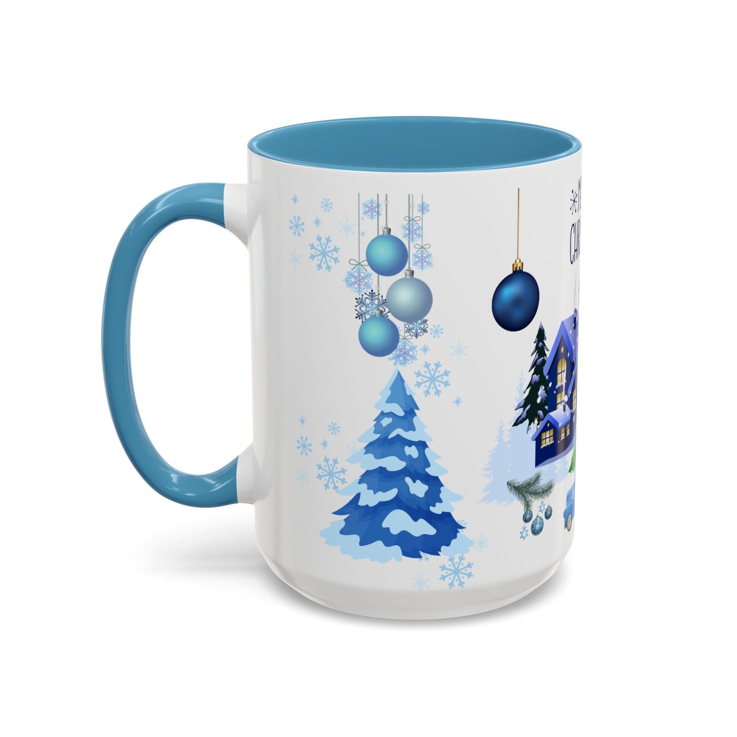 Blue Christmas - Accent Coffee Mug (11, 15oz)