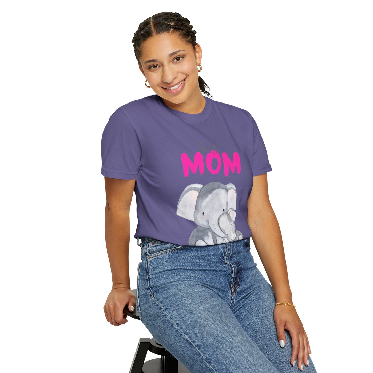 Best Mom Elephant Graphic T-Shirt for Mother's Day - 11820