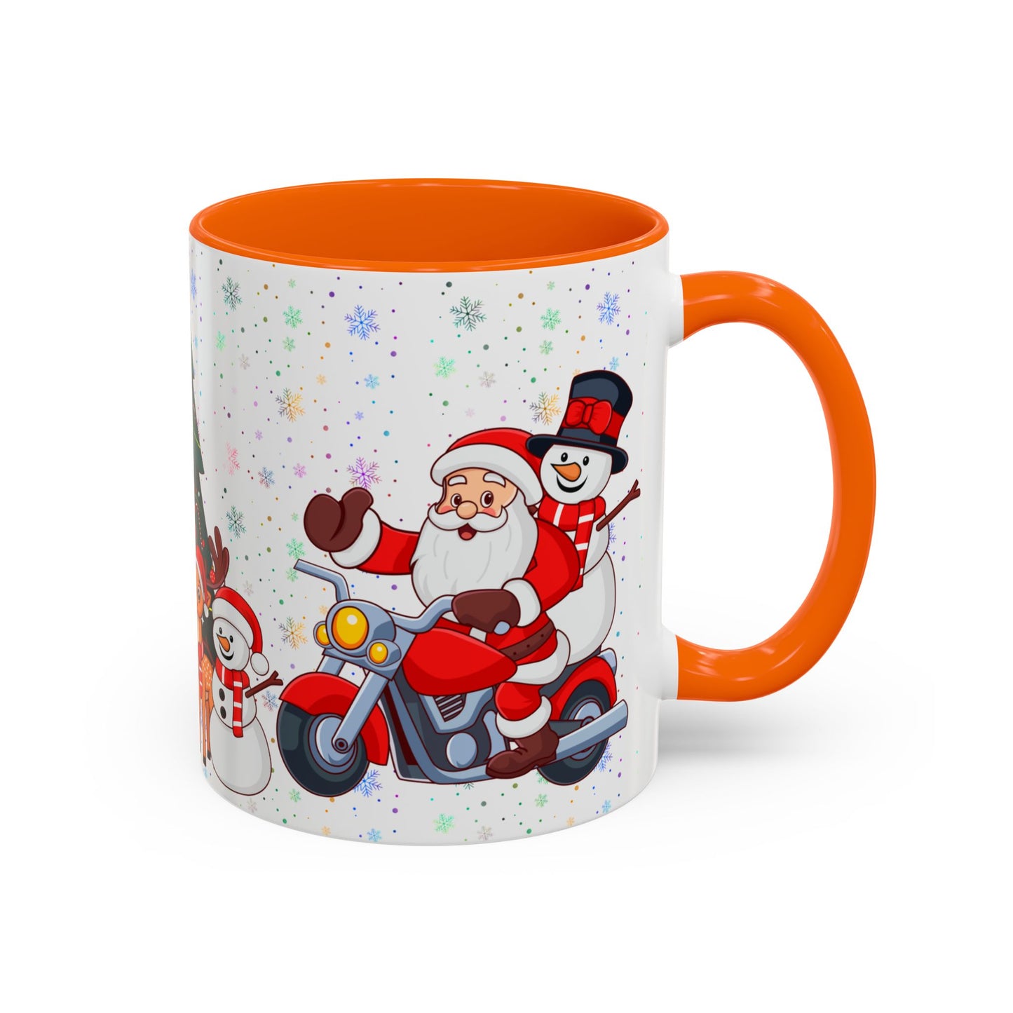 Christmas Party, Santa, Snowman & Reindeer - Accent Coffee Mug (11, 15oz) - 10427