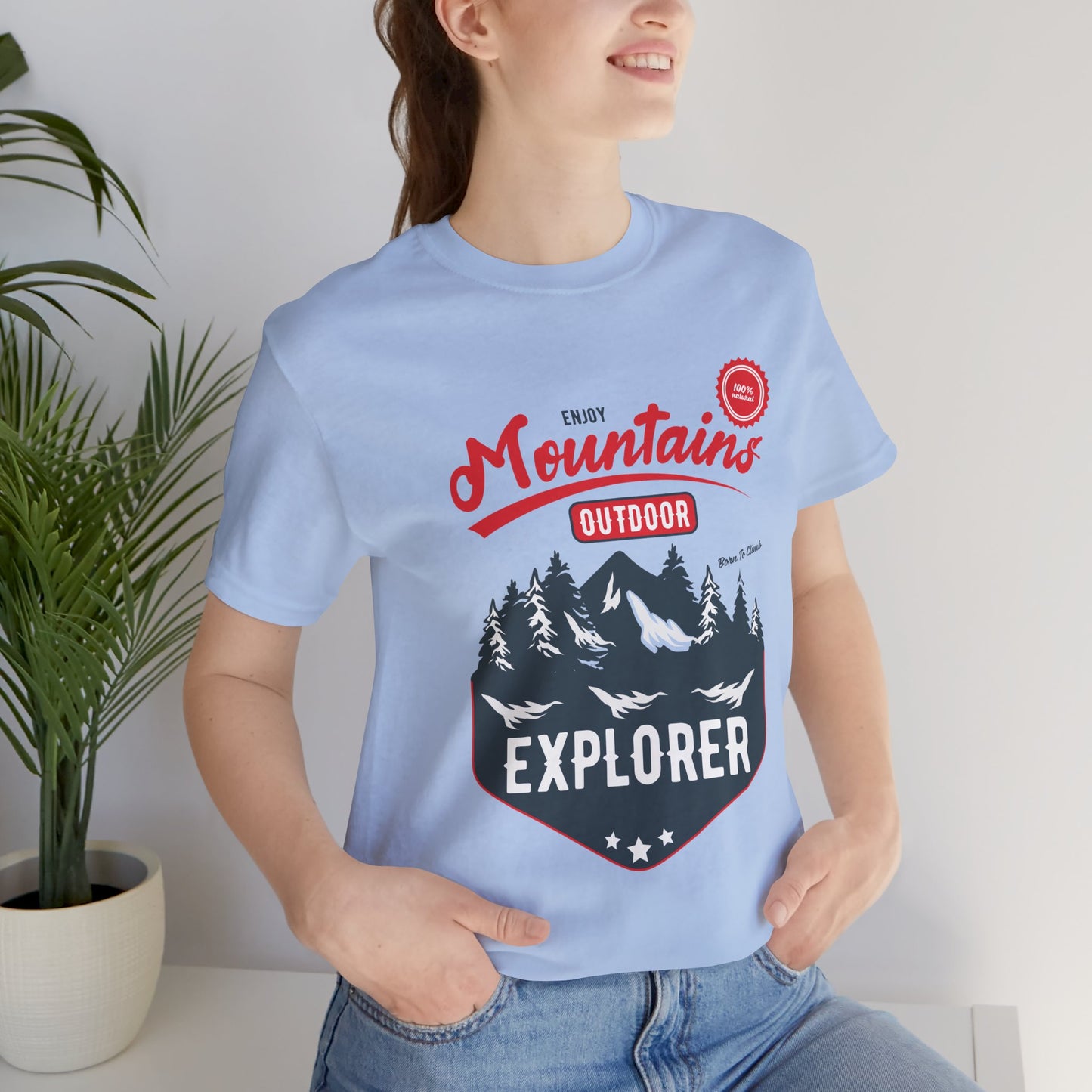 Enjoy Mountains, Outdoor Explorer - Unisex Jersey Short Sleeve Tee - 12592
