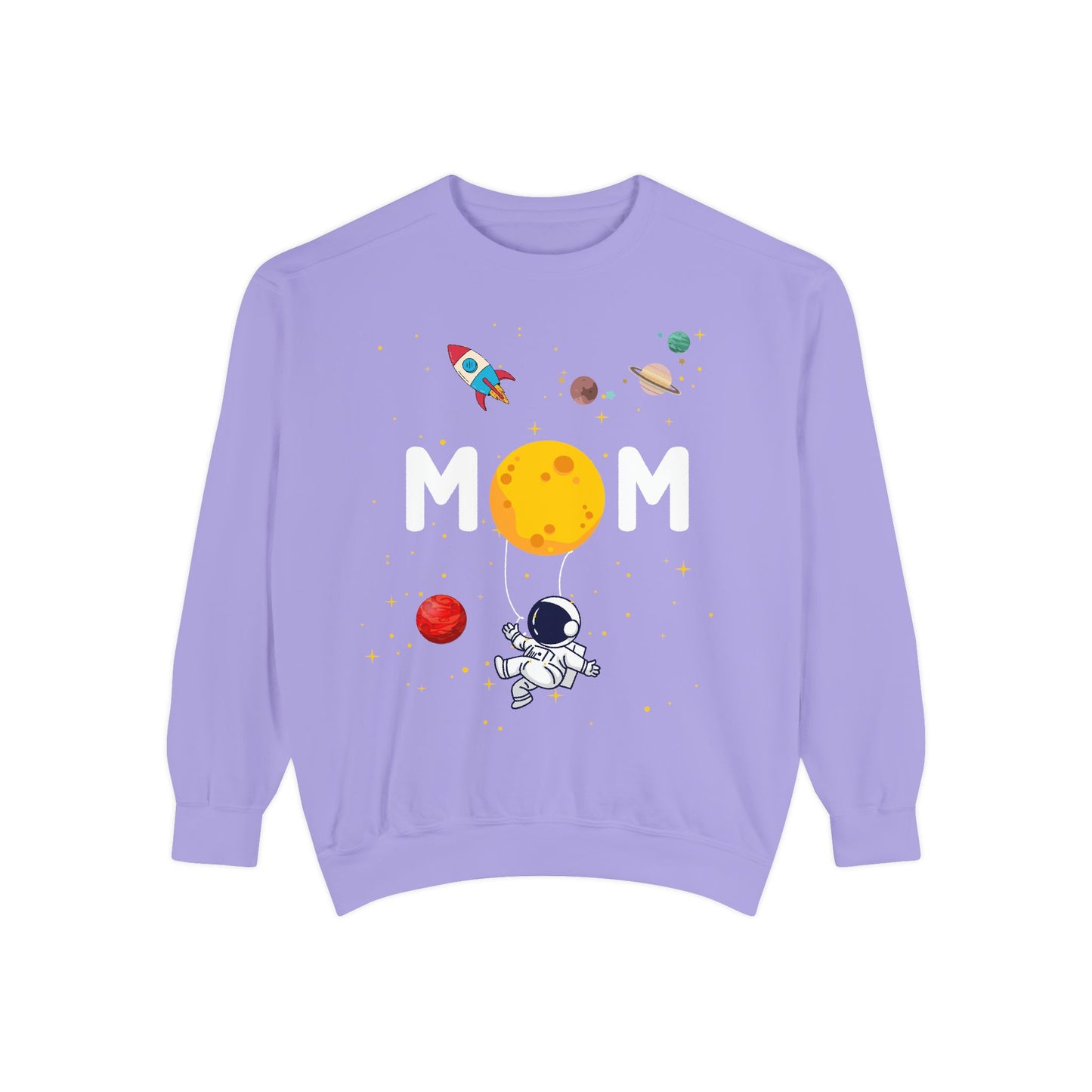 Astronaut Mom Garment-Dyed Sweatshirt | Space-Themed Gift for Mothers - 11838
