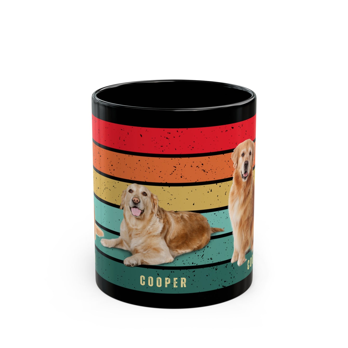 Custom Dog Photo  Black Mug (11oz, 15oz)