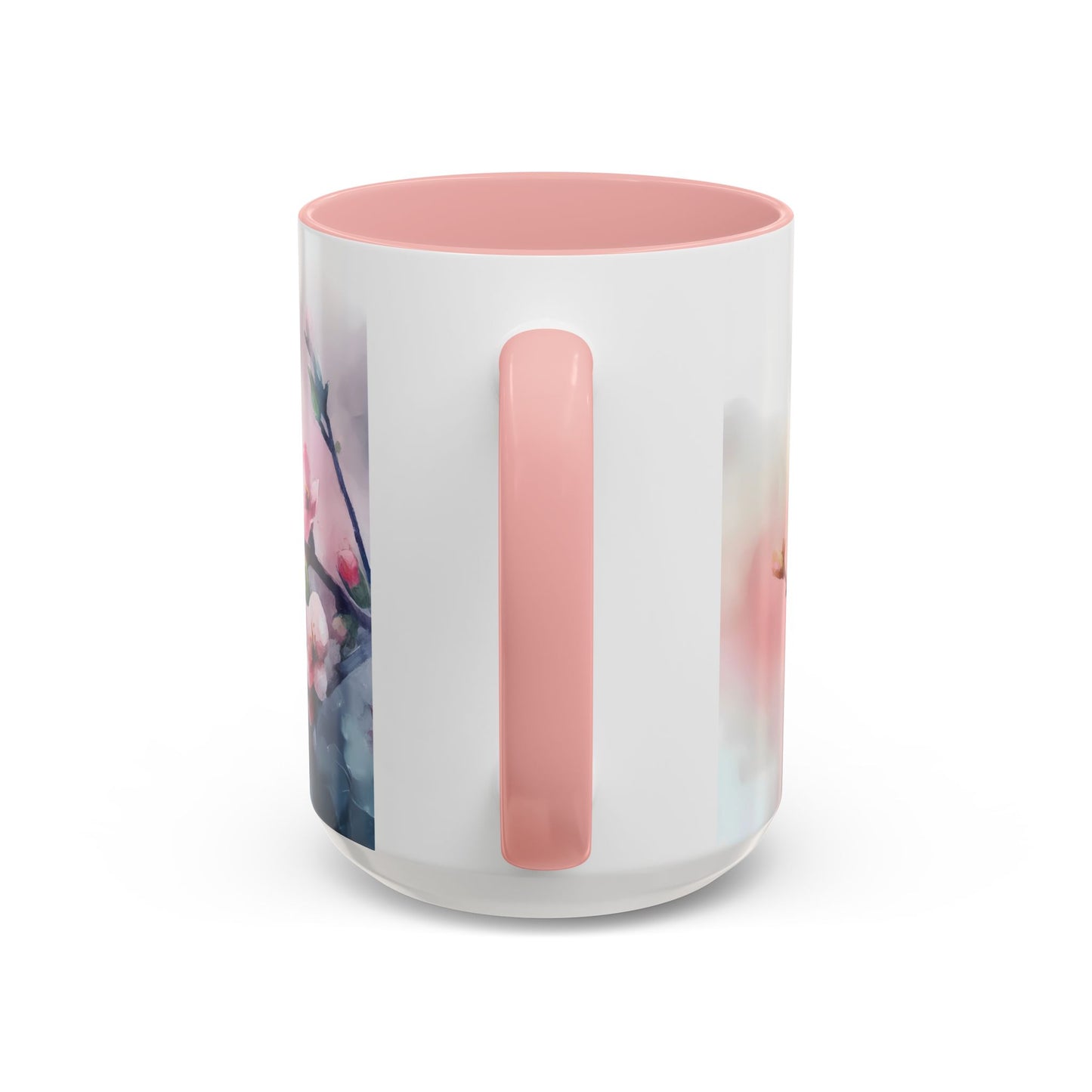 Whimsical Bird & Blossom Accent Coffee Mug - Perfect for Nature Lovers - 11886