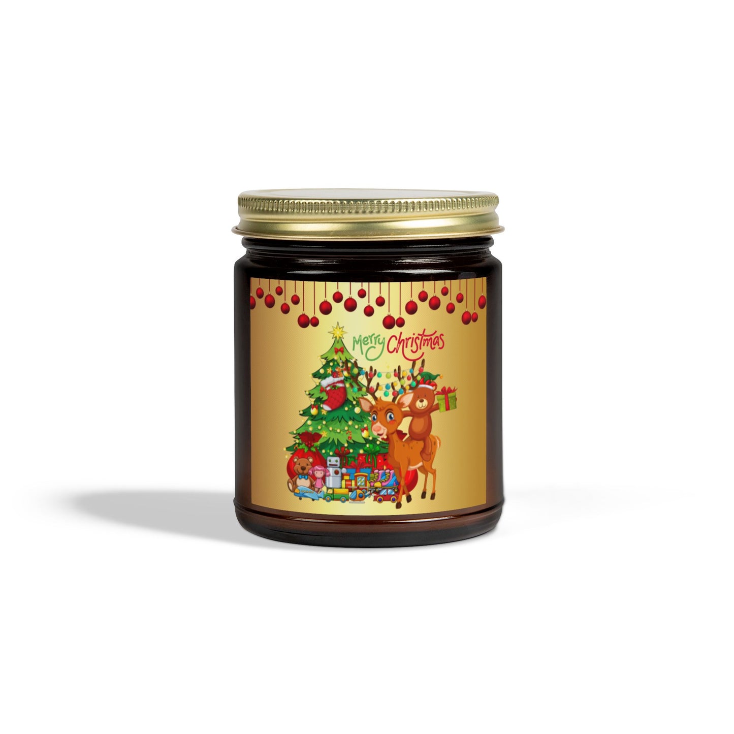 Merry Christmas - Scented Candles, Coconut Apricot Wax (4oz, 9oz)