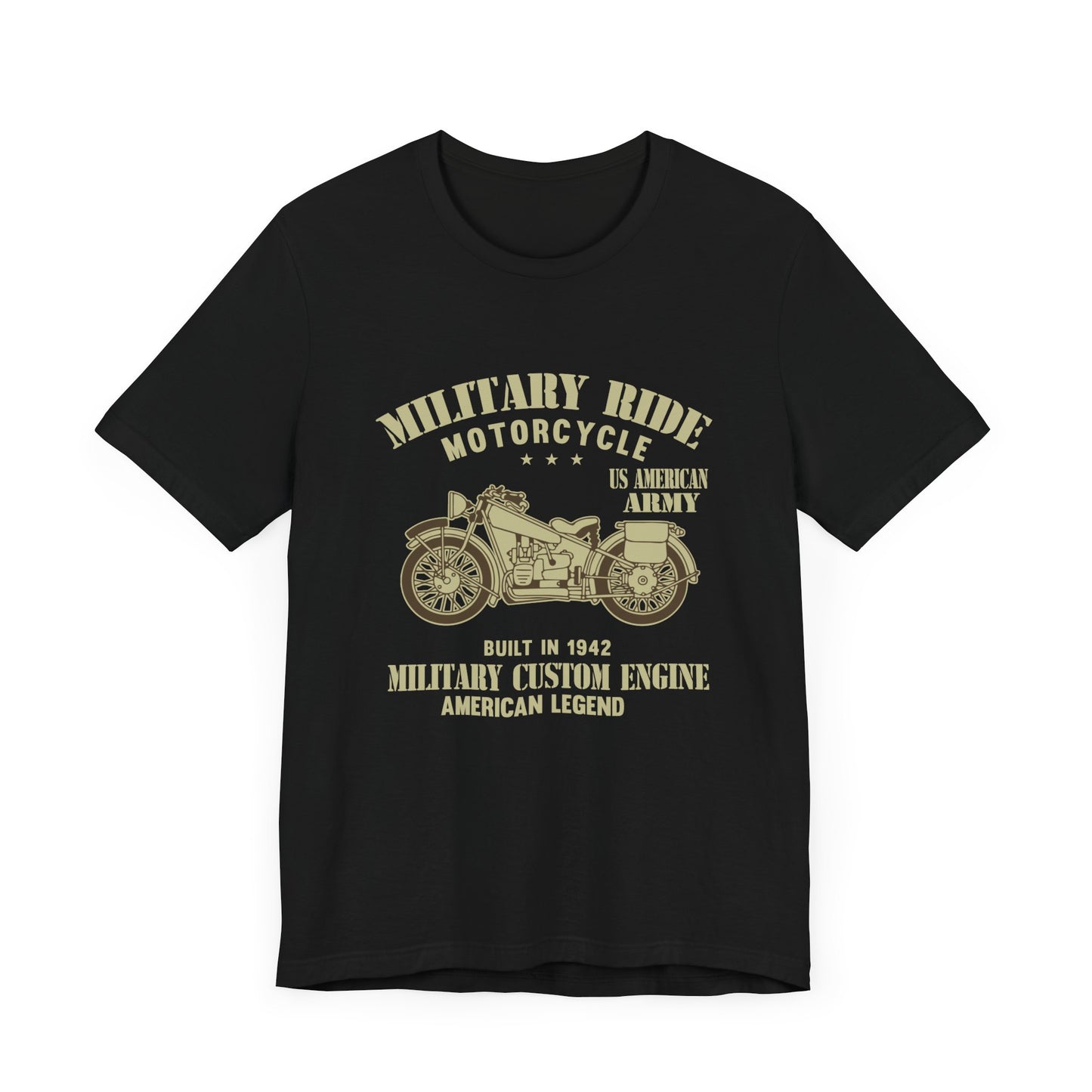 Military Ride Motorcycle - Unisex Jersey Short Sleeve Tee